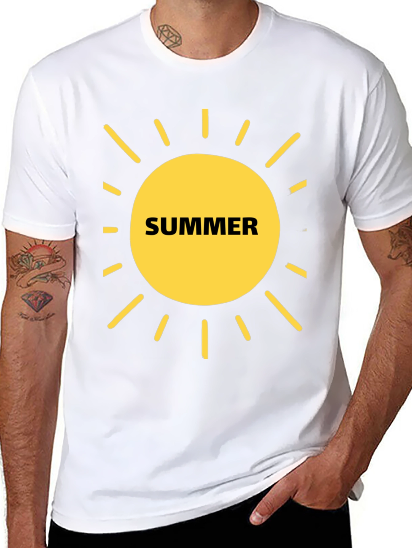 Summer Sun Graphic T-Shirt - Black