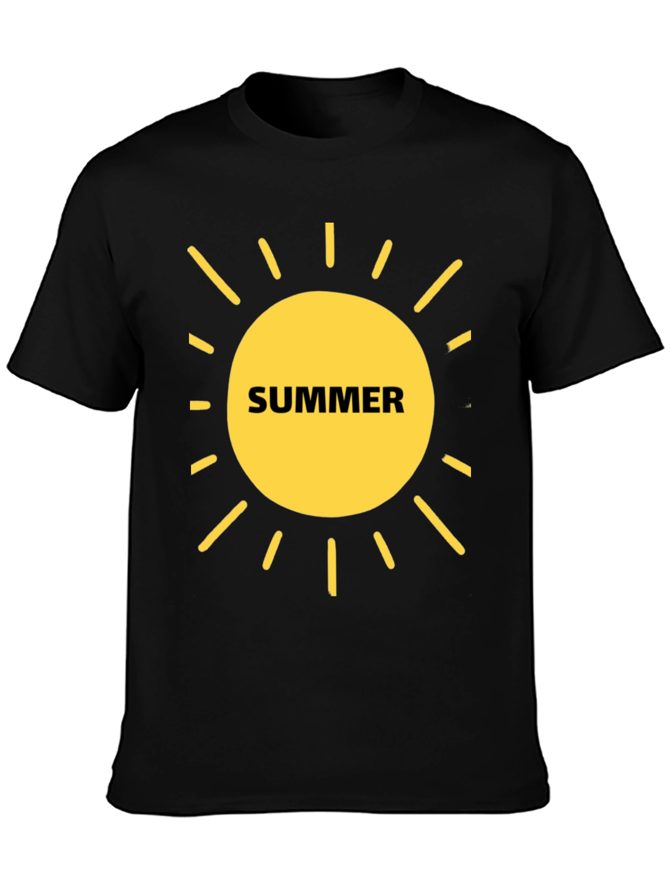 Summer Sun Graphic T-Shirt - Black