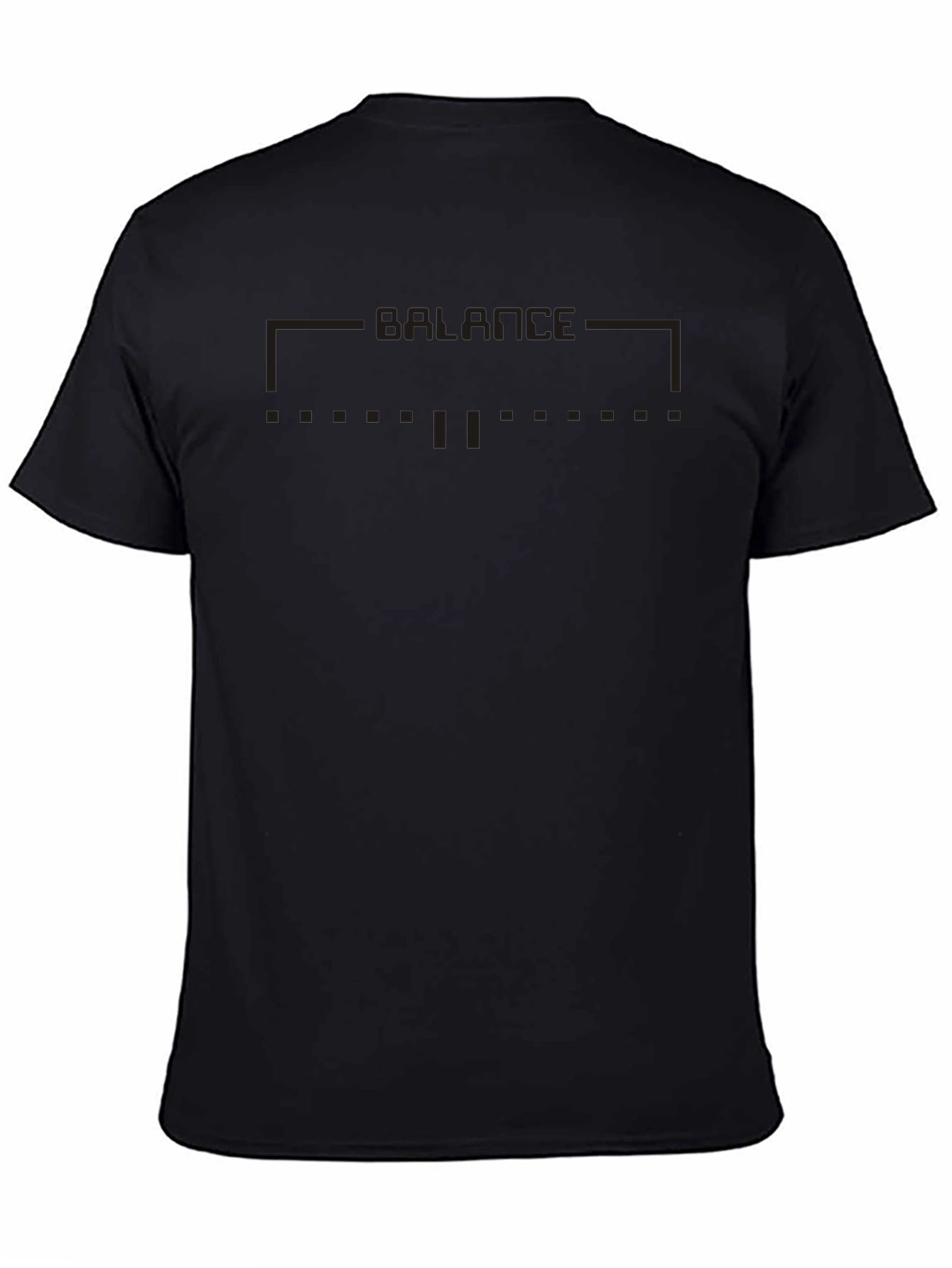 Balance Graphic Print Crew Neck T-Shirt - Black