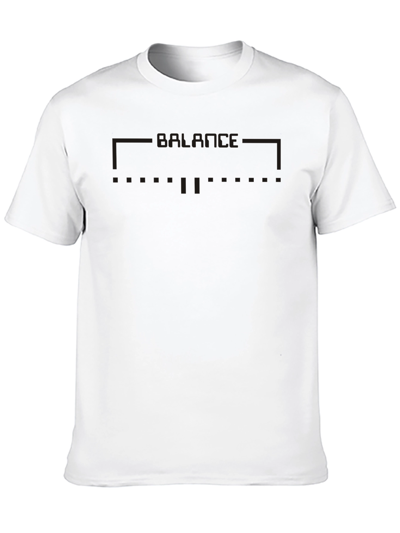 Balance Graphic Print Crew Neck T-Shirt - Black