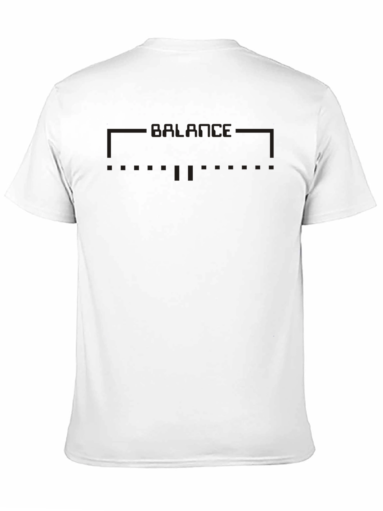 Balance Graphic Print Crew Neck T-Shirt - Black