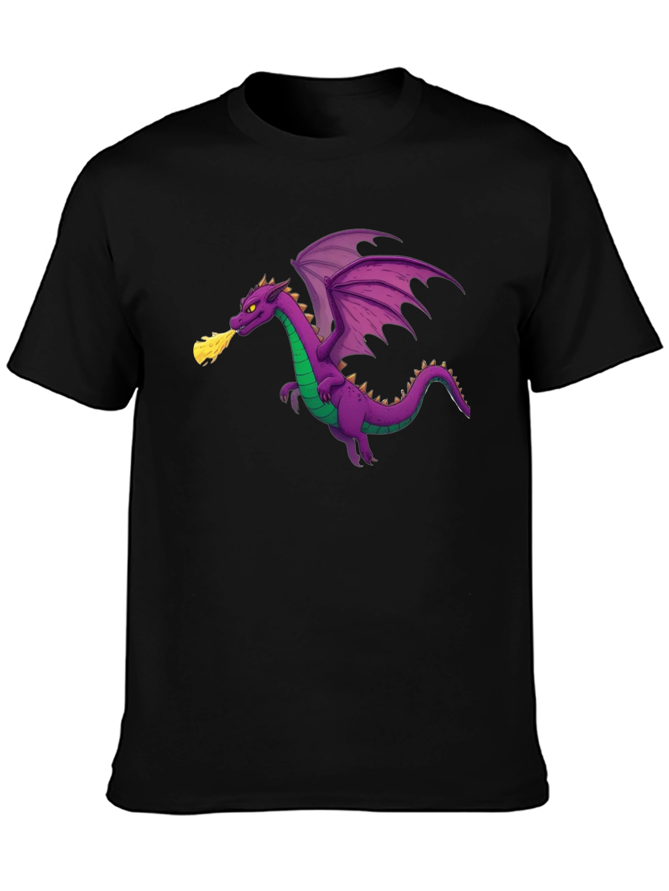 Dragon Graphic T-Shirt - Black Cotton Tee