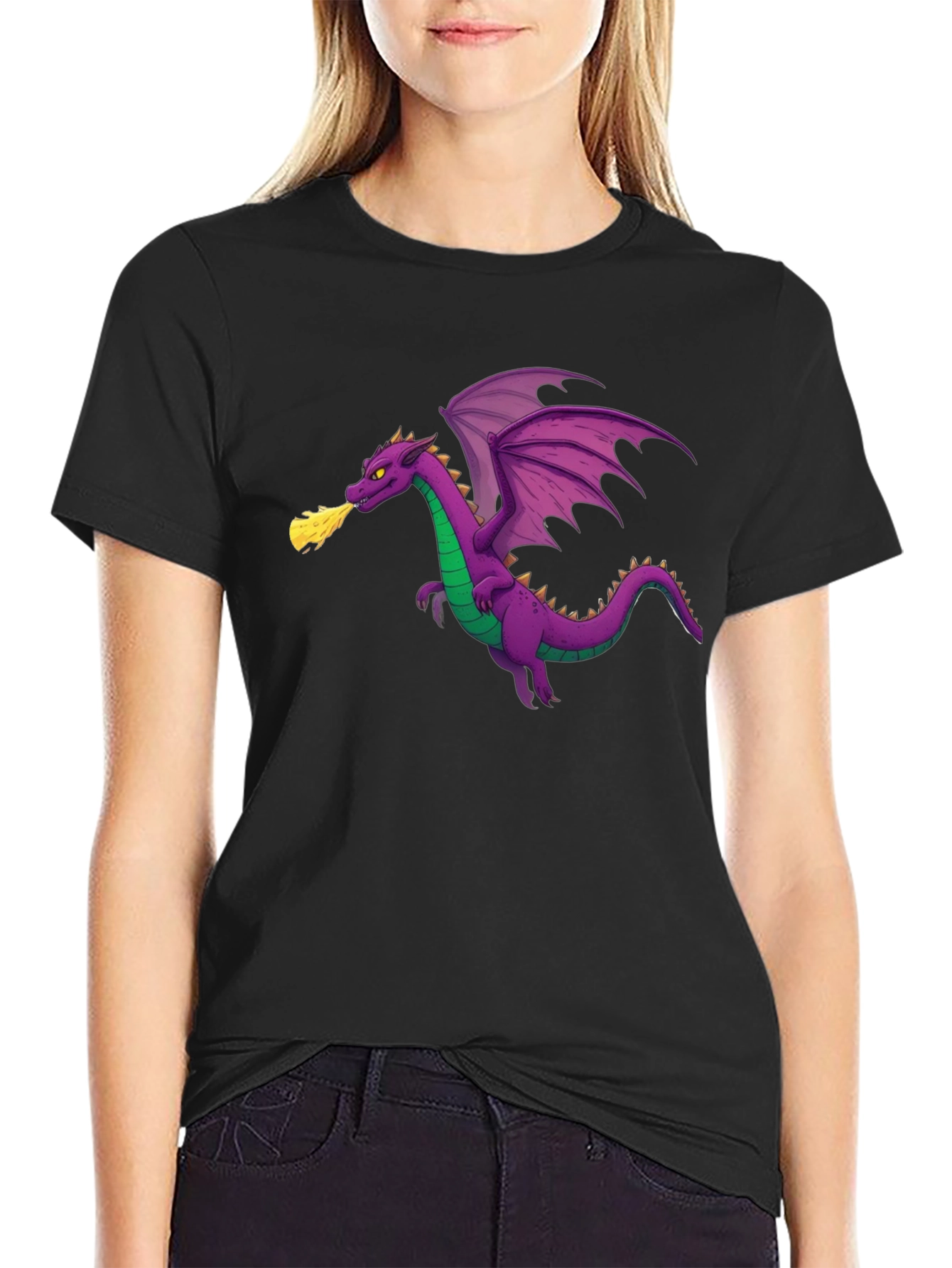 Dragon Graphic T-Shirt - Black Cotton Tee