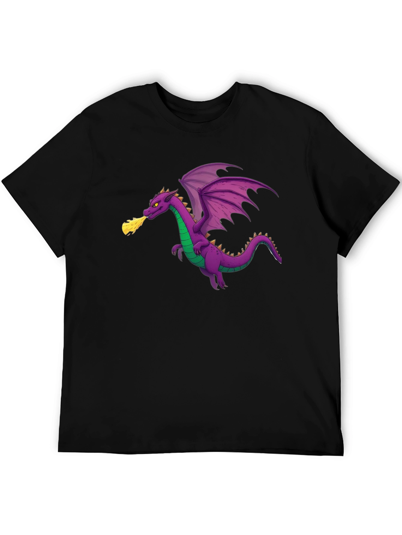 Dragon Graphic T-Shirt - Black Cotton Tee