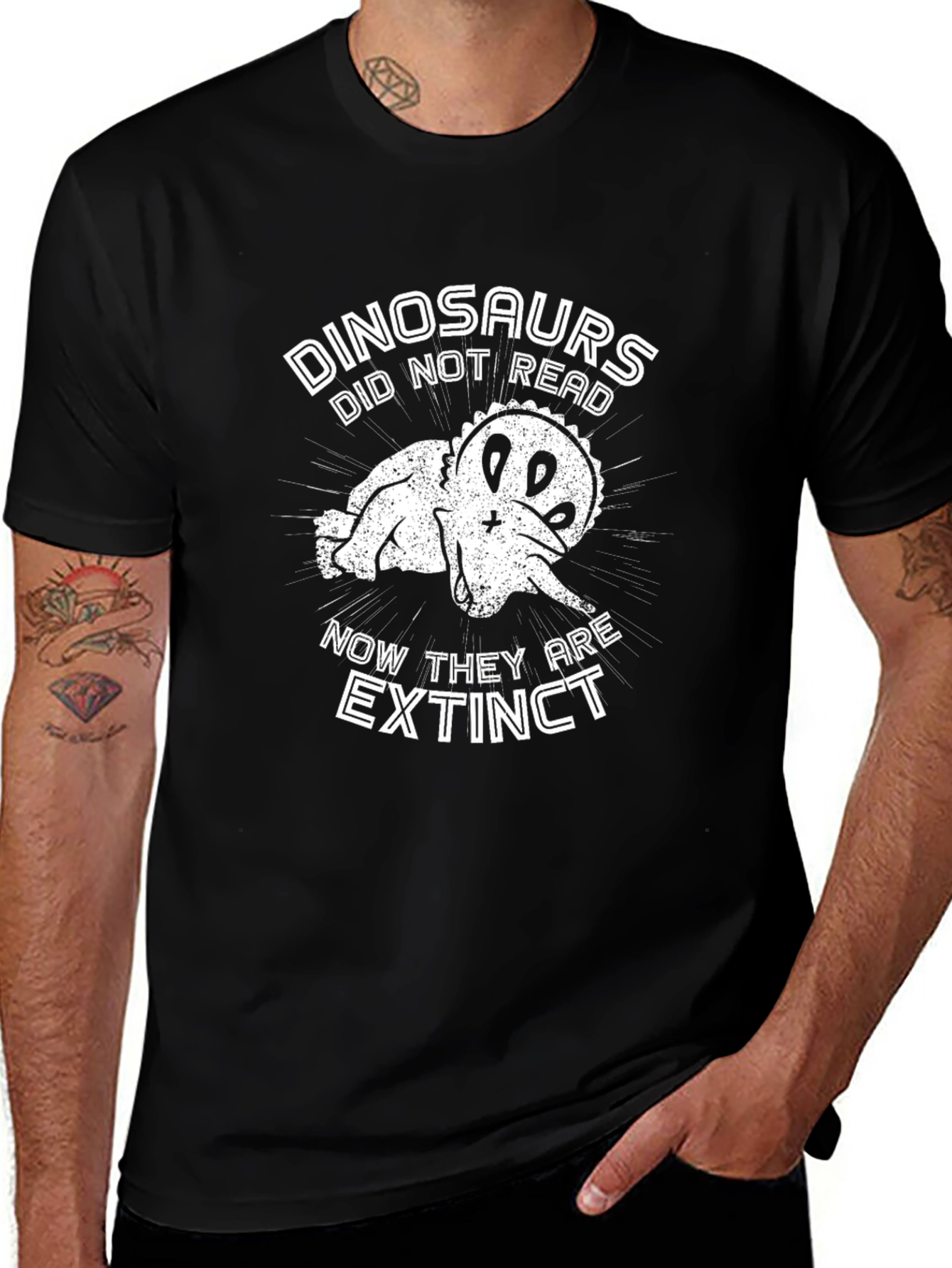 Funny Dinosaur Extinct T-Shirt - Read or Die!