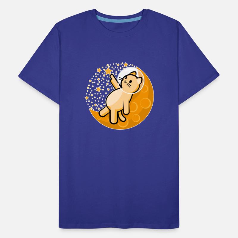 Orange cat catching star