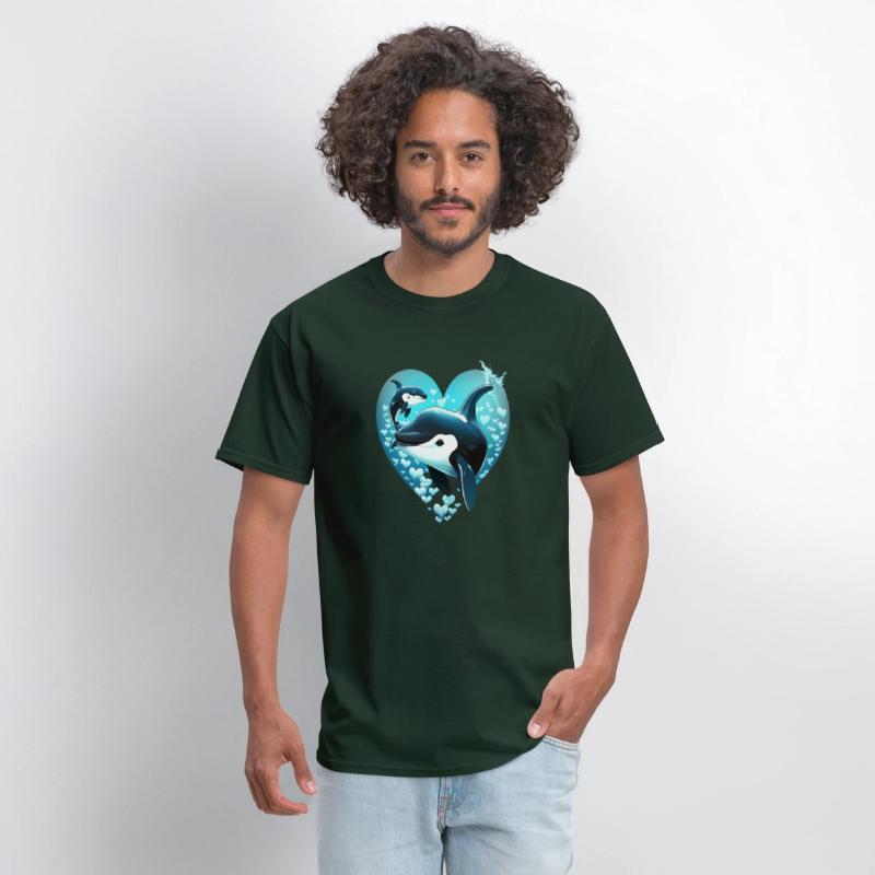 Orcas Whale Sea Under Water Fishes Orcas He