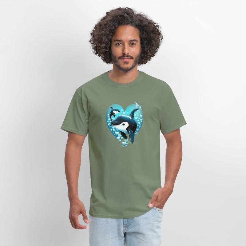 Orcas Whale Sea Under Water Fishes Orcas He