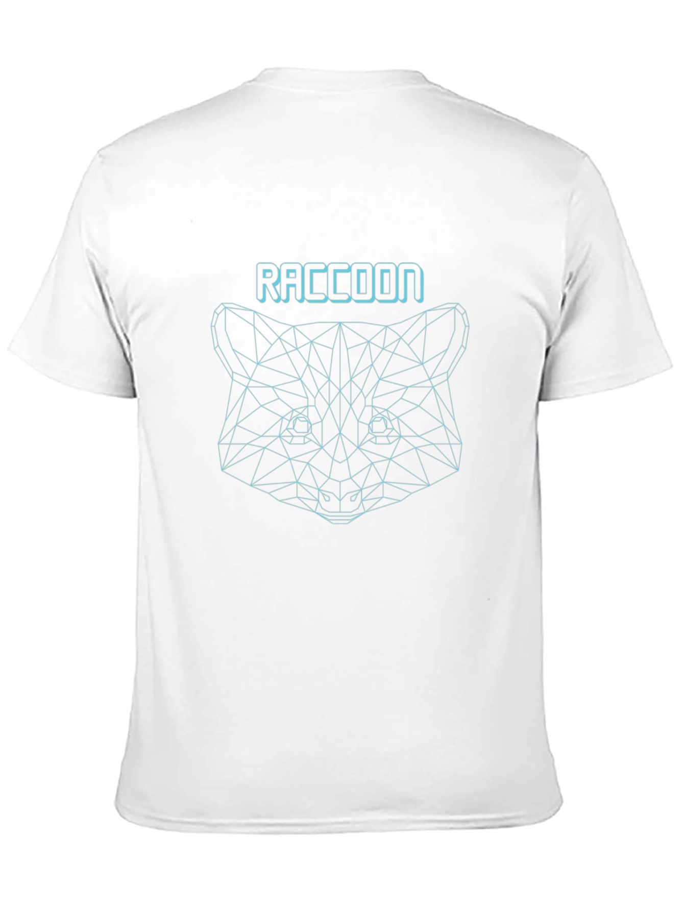 Geometric Raccoon Graphic Tee - Stylish Black T-Shirt