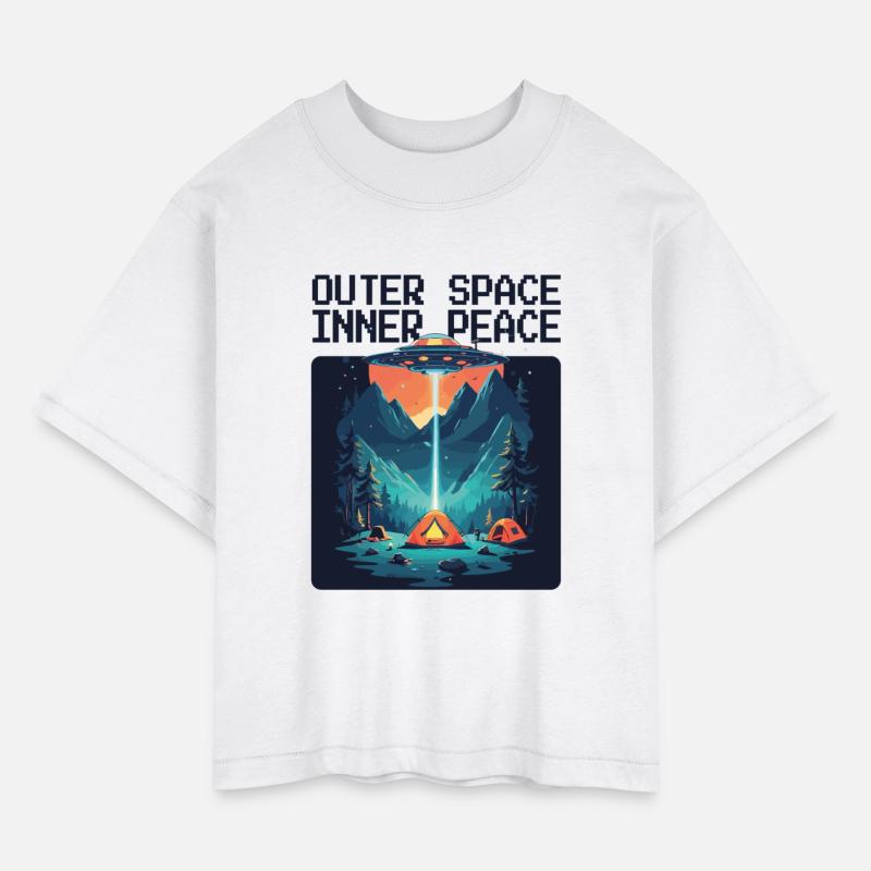 Outer space inner peace camping with UFO