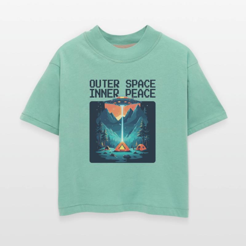 Outer space inner peace camping with UFO