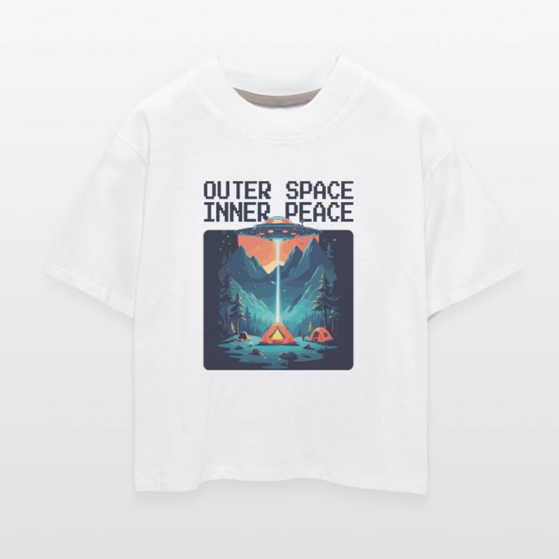 Outer space inner peace camping with UFO