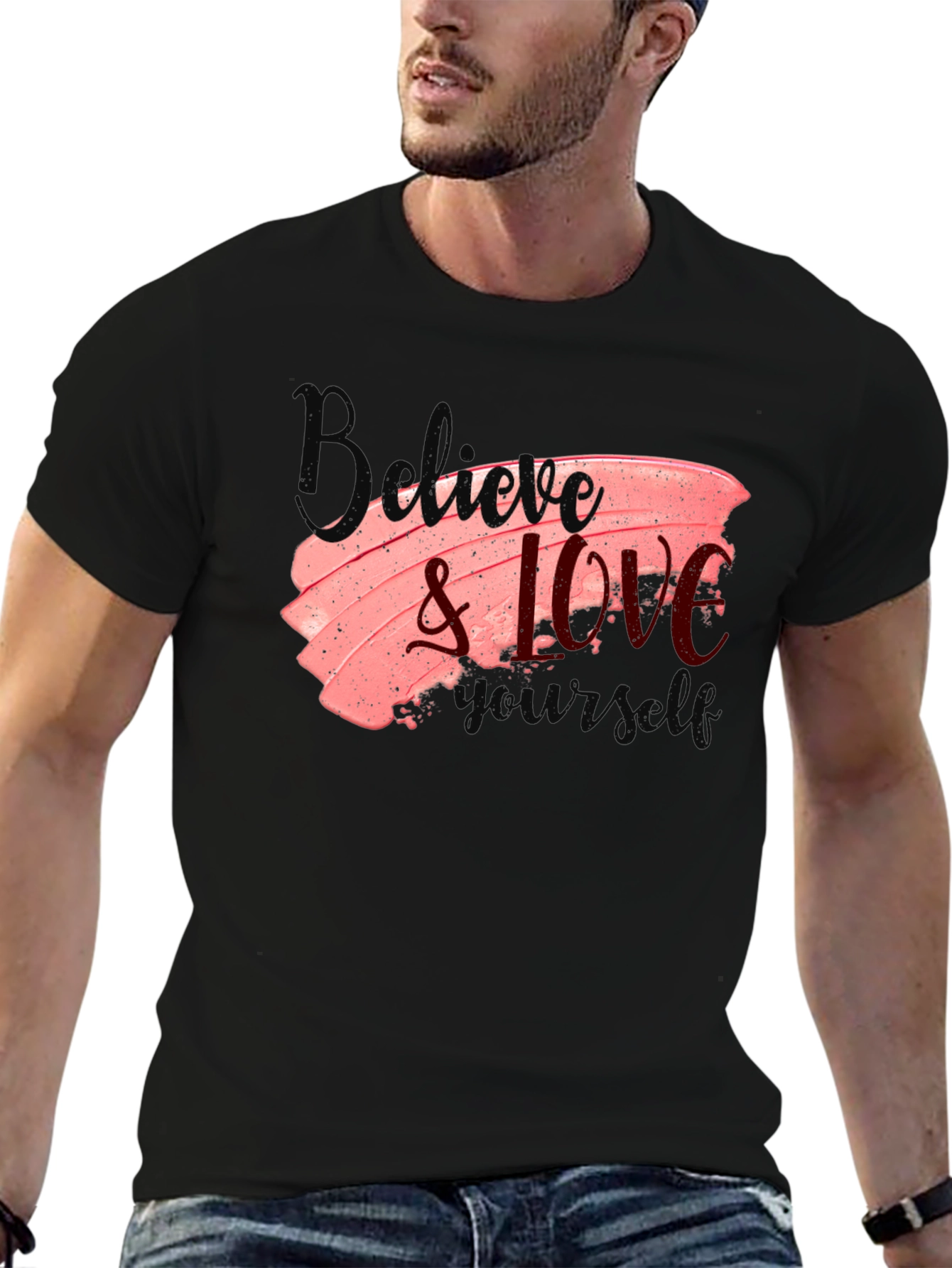 Believe & Love Yourself Black Tee