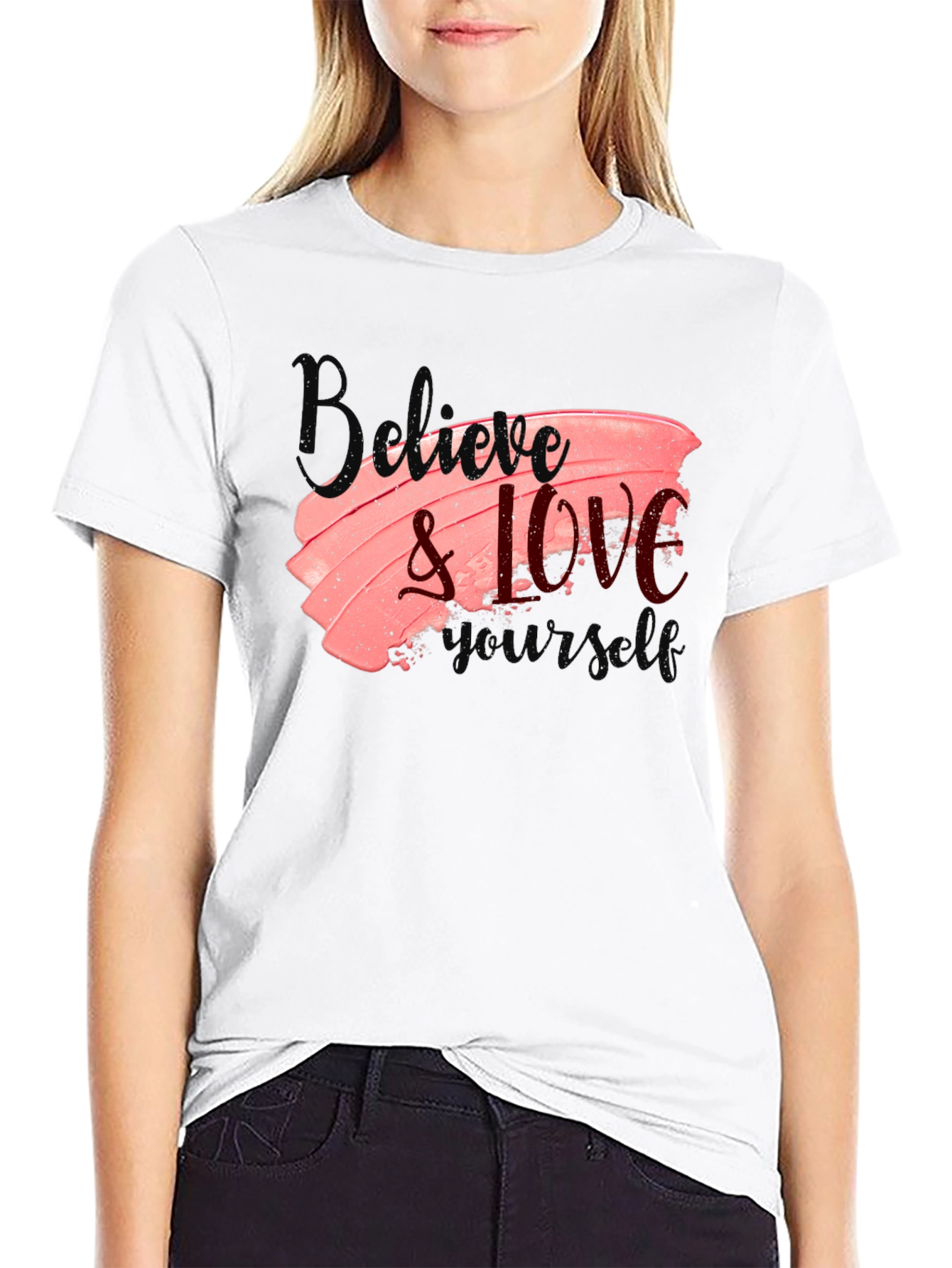 Believe & Love Yourself Black Tee