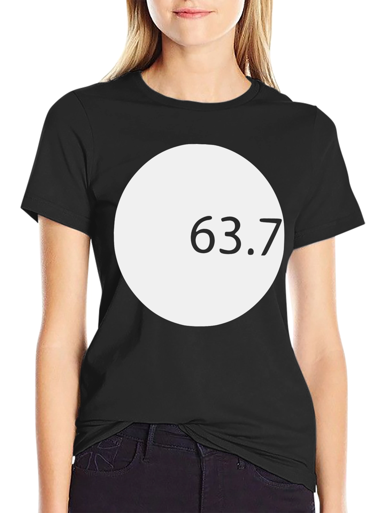 Modern Graphic Tee - White Circle Design
