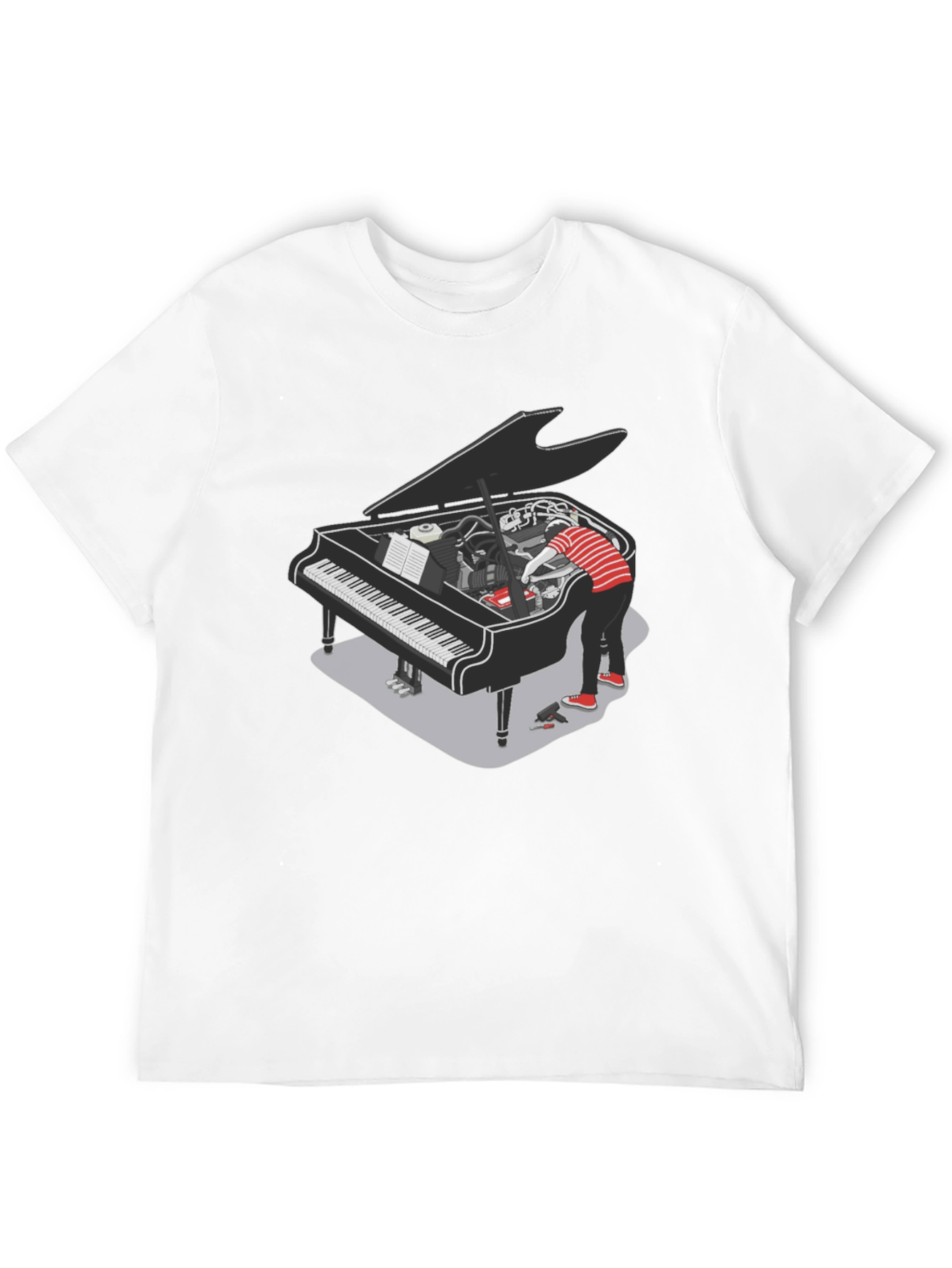 Piano Mechanic T-Shirt - Unique Graphic Tee