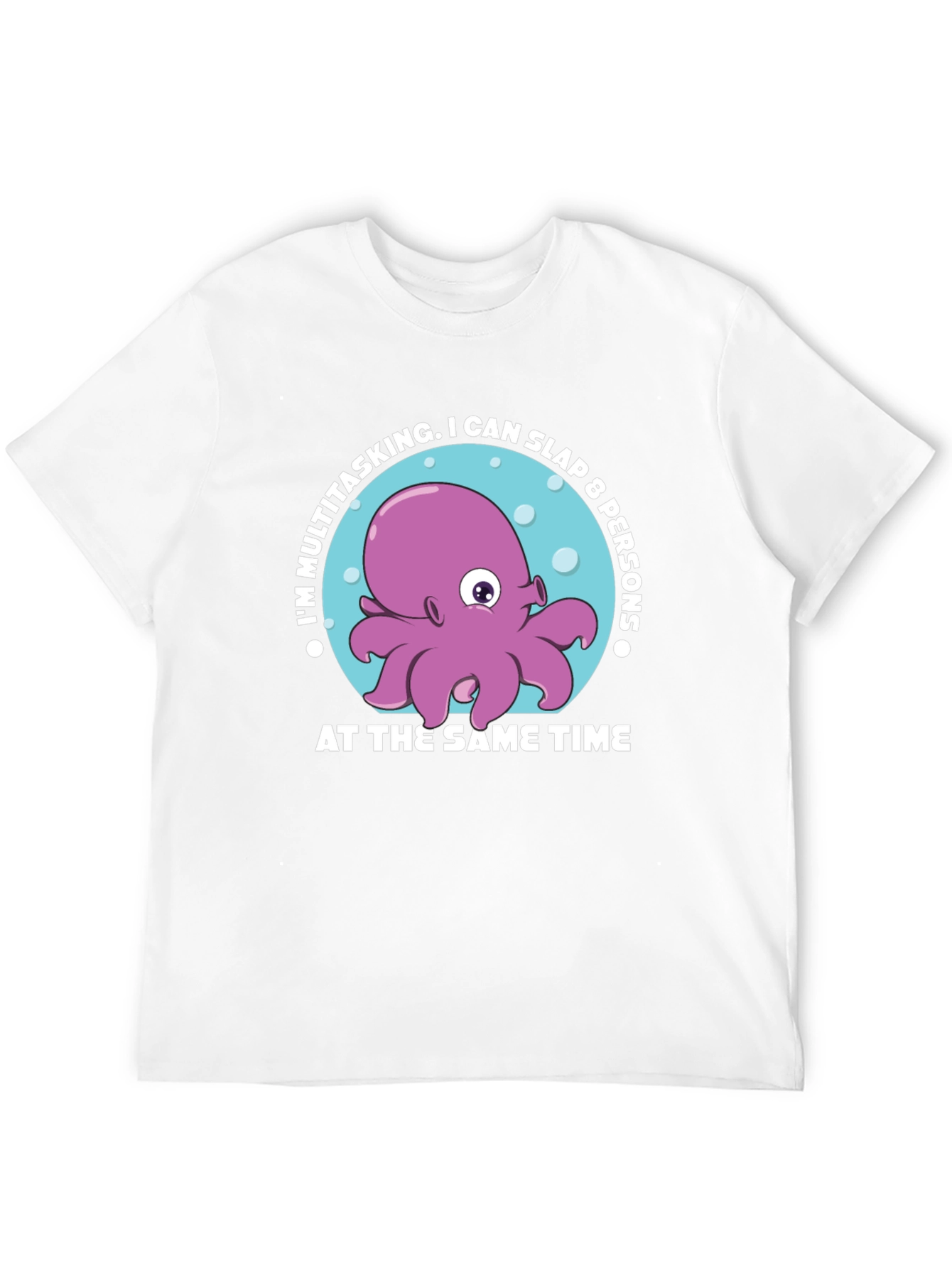Multitasking Octopus Graphic T-Shirt