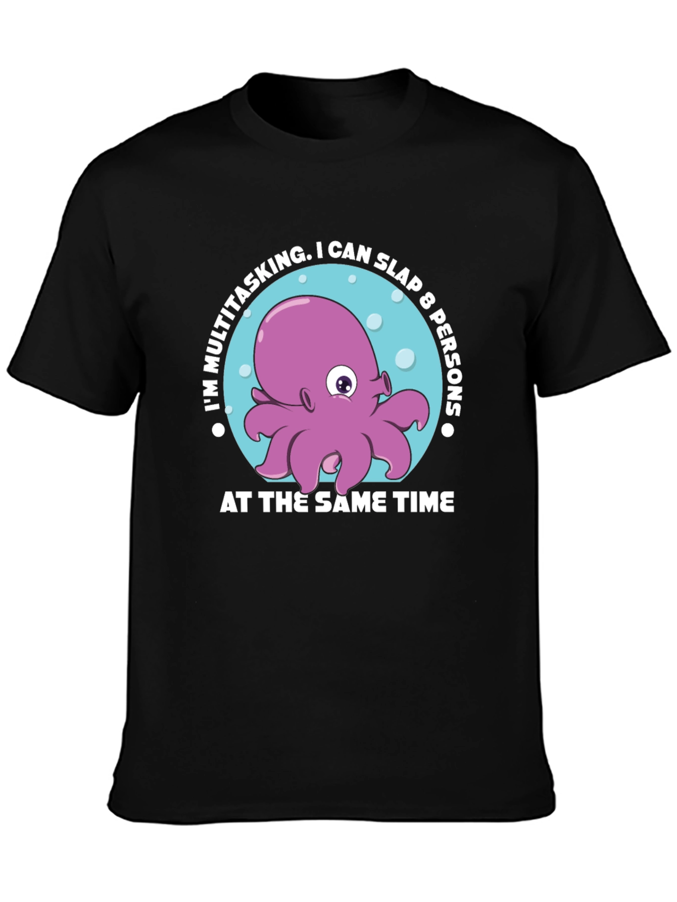 Multitasking Octopus Graphic T-Shirt