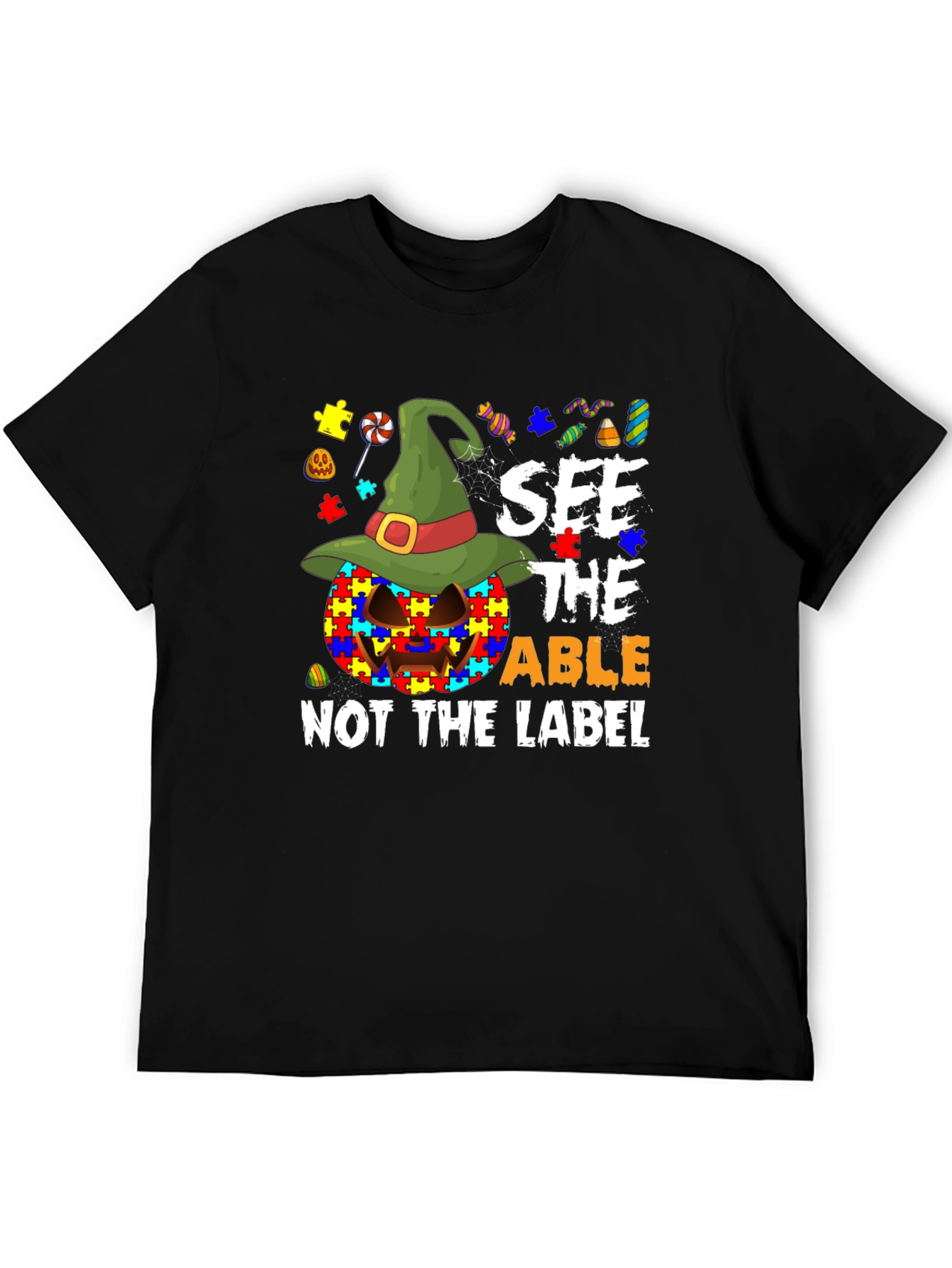 Autism Awareness Halloween Pumpkin T-Shirt