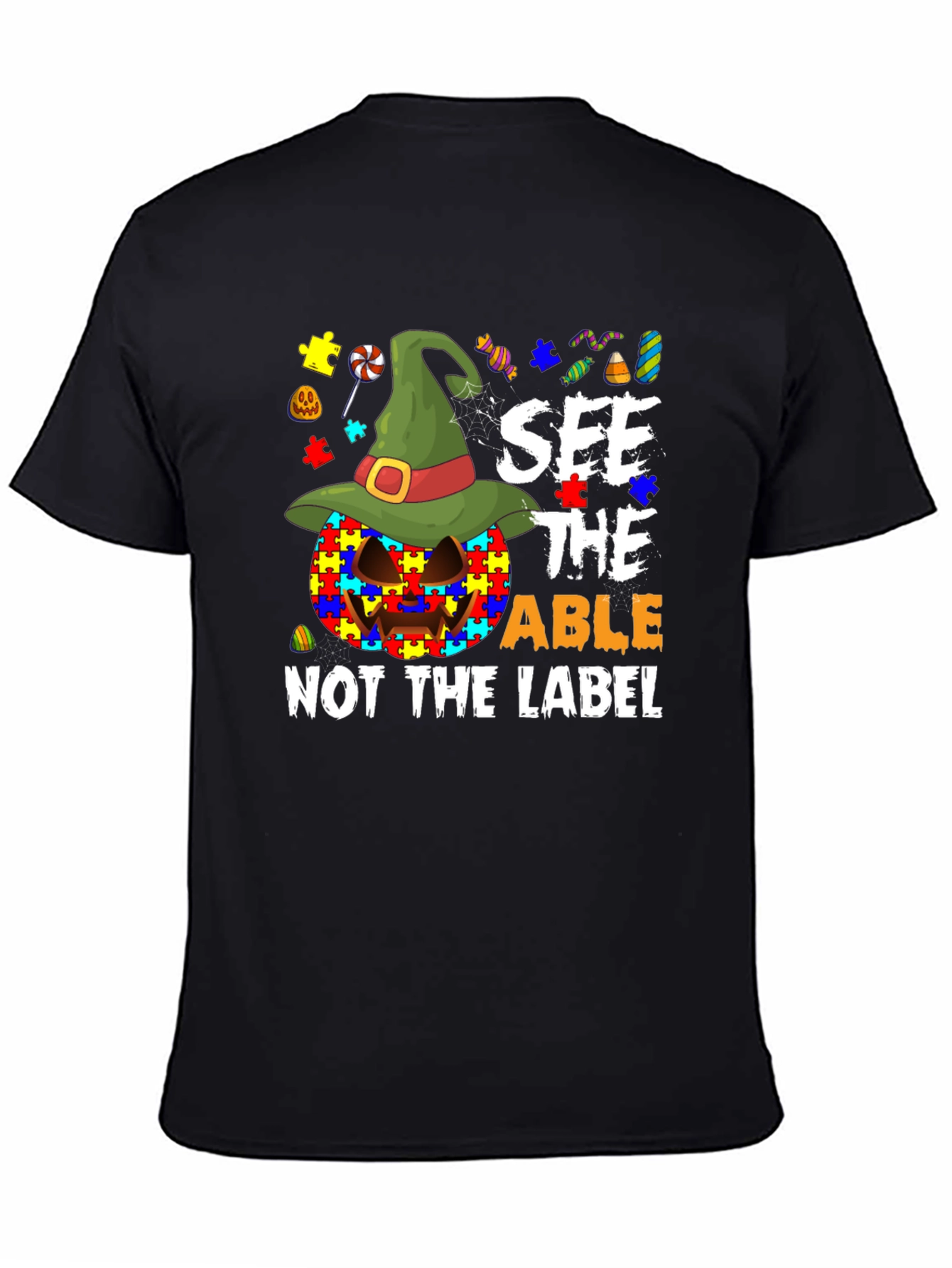 Autism Awareness Halloween Pumpkin T-Shirt