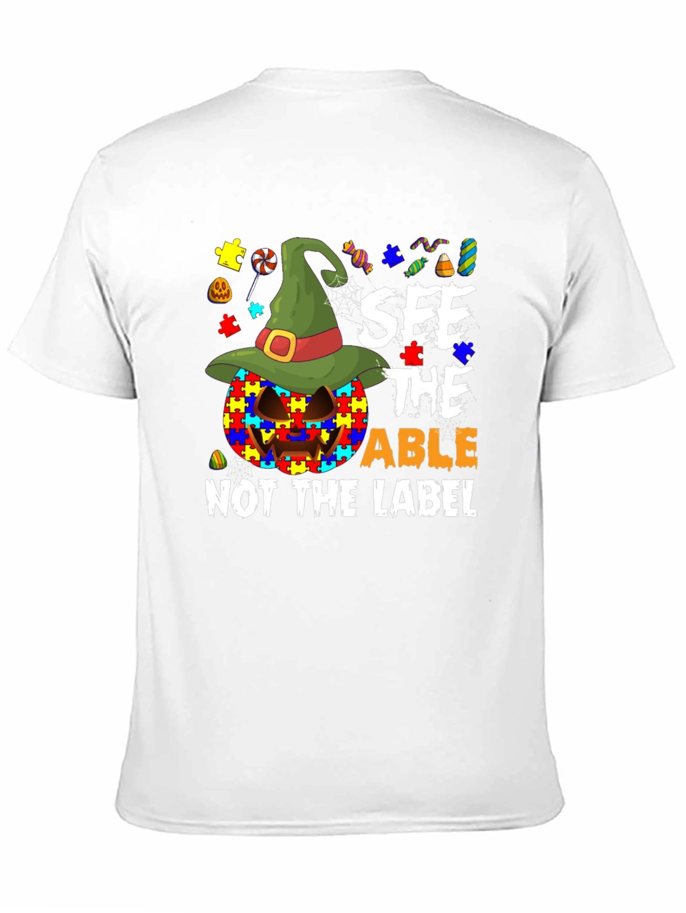 Autism Awareness Halloween Pumpkin T-Shirt