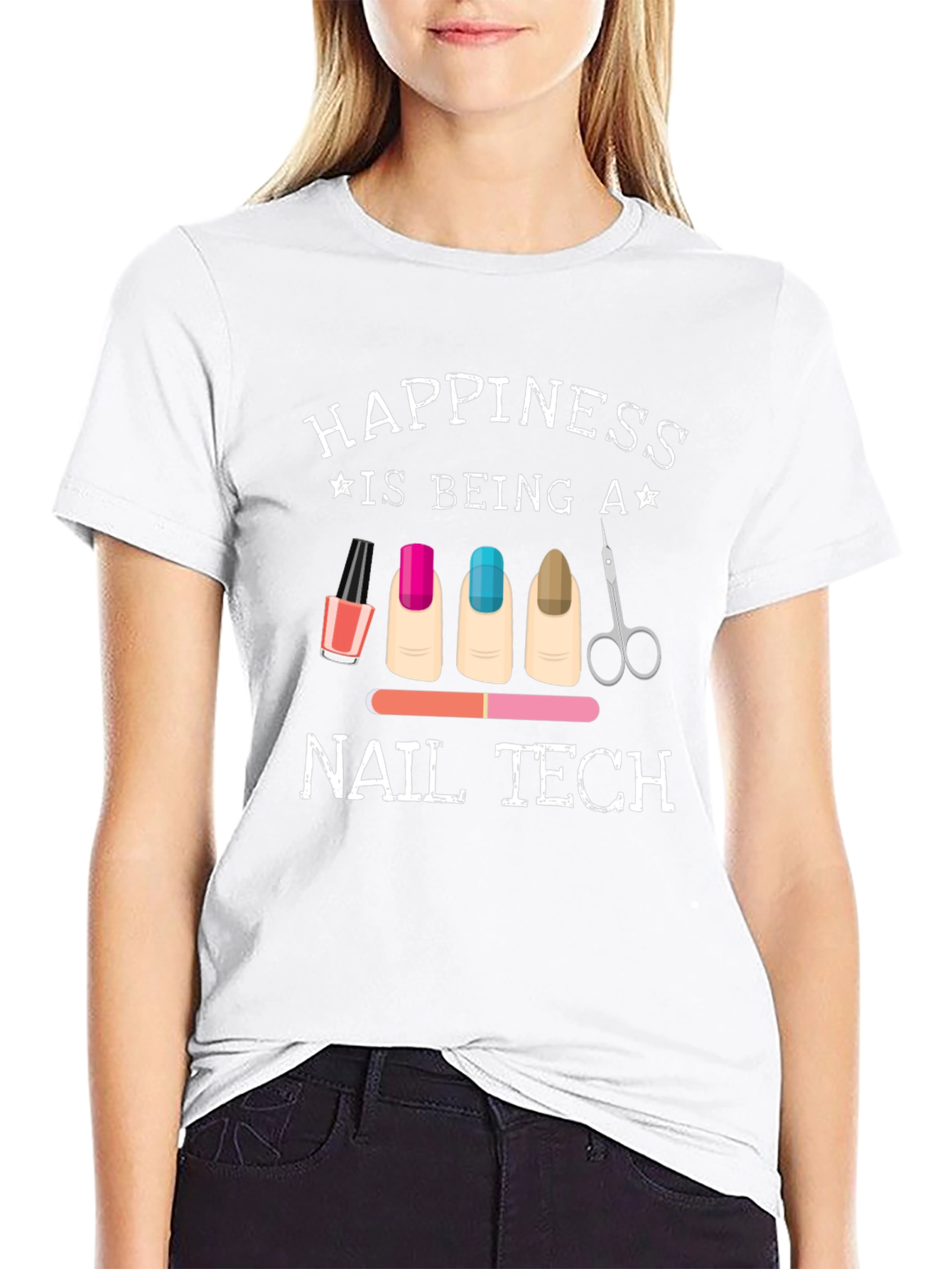 Happiness is Being a Nail Tech Graphic T-Shirt