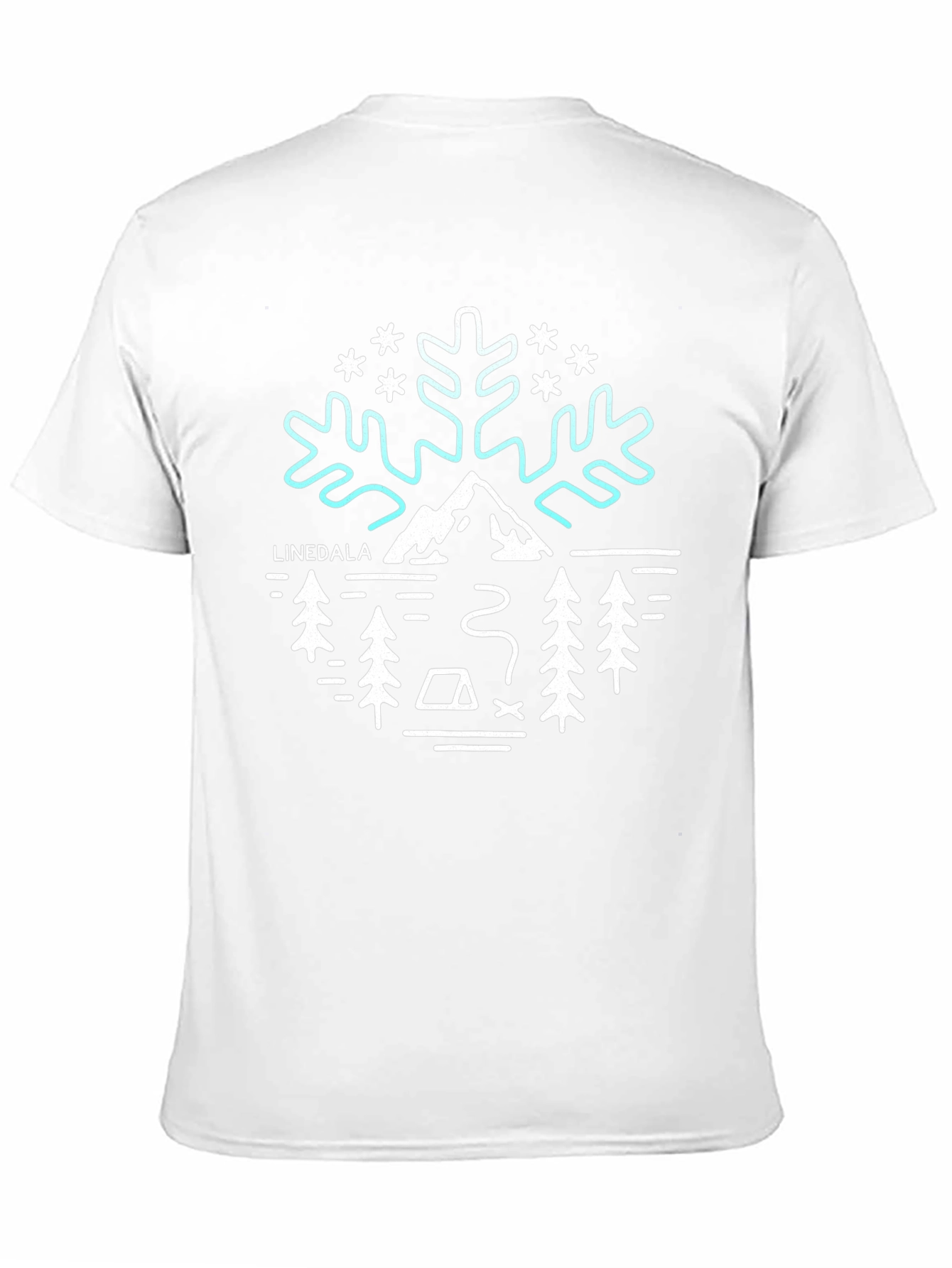 Linedala Mountain Camping Black Graphic Tee
