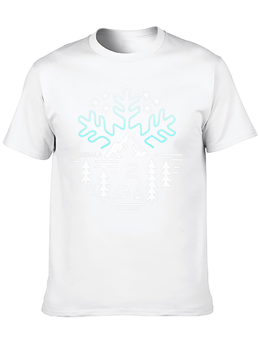 Linedala Mountain Camping Black Graphic Tee