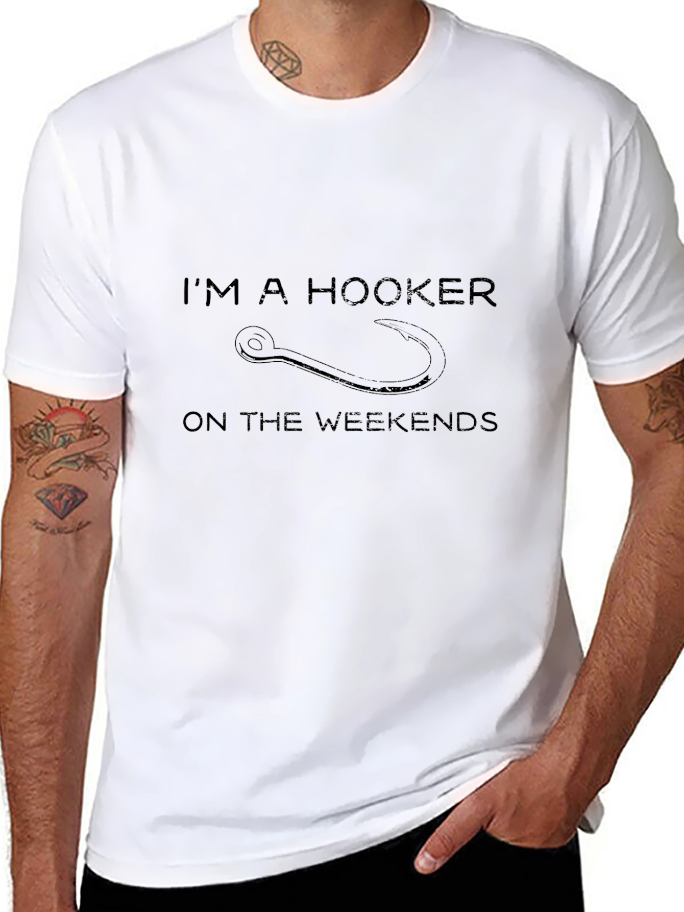 Im A Hooker On The Weekends Black T-Shirt