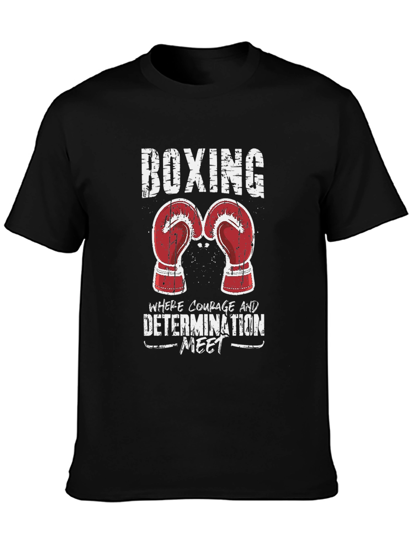 Boxing Graphic T-Shirt - Courage and Determination Tee