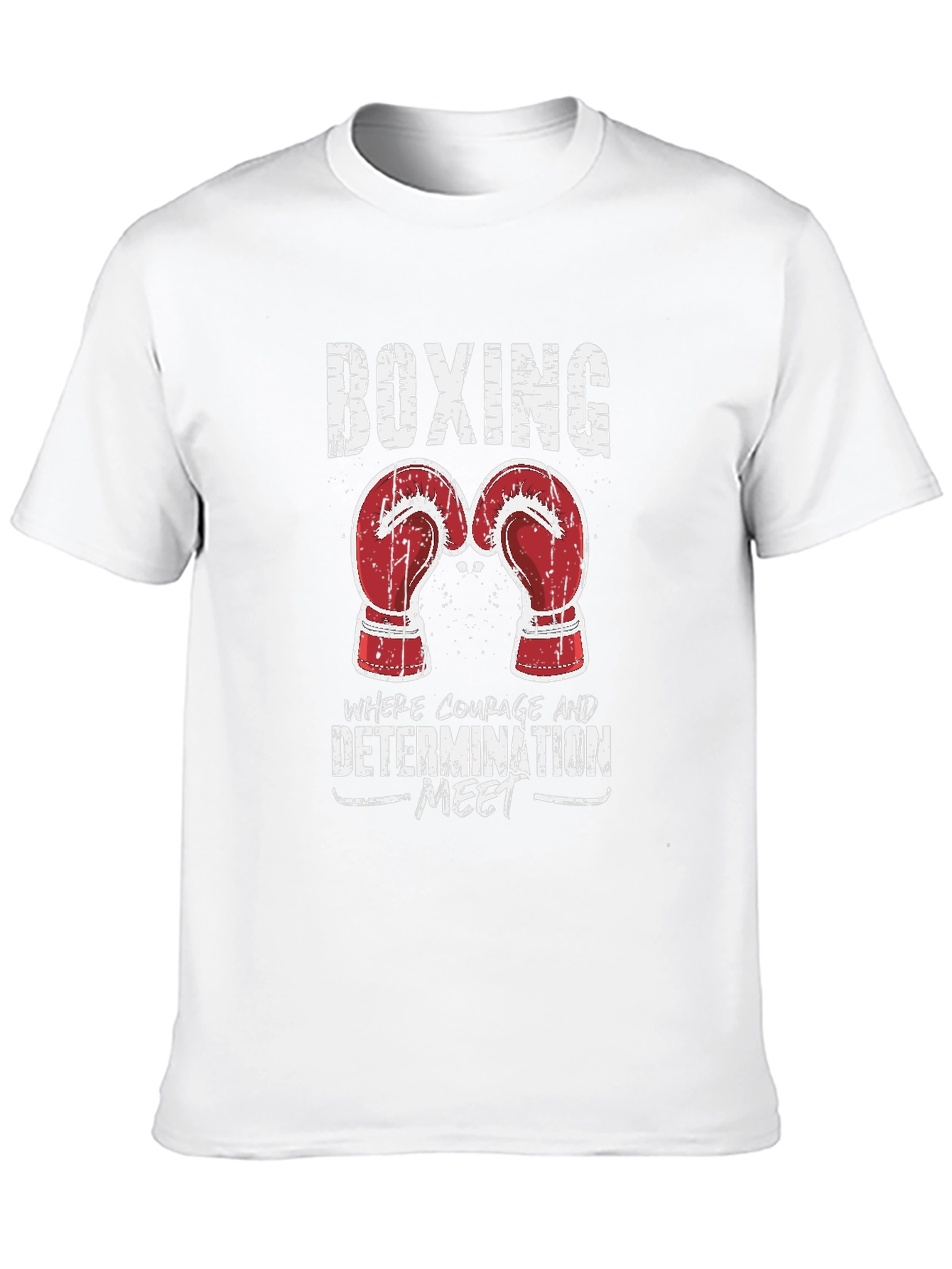 Boxing Graphic T-Shirt - Courage and Determination Tee