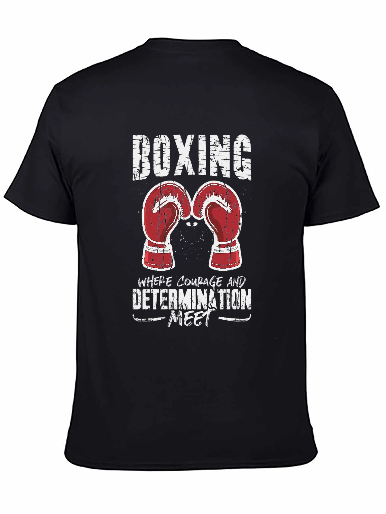 Boxing Graphic T-Shirt - Courage and Determination Tee