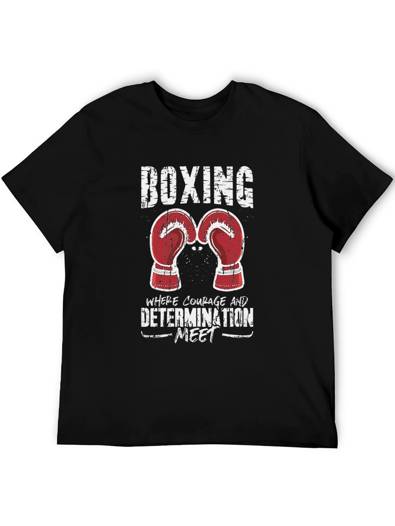 Boxing Graphic T-Shirt - Courage and Determination Tee