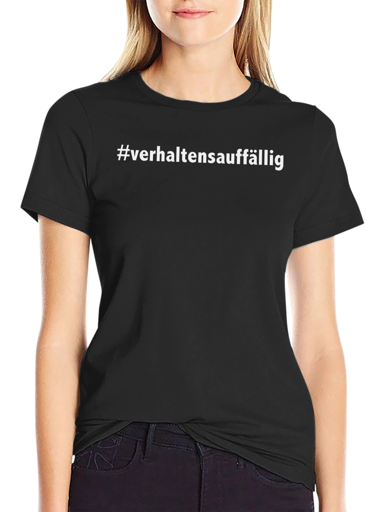 Verhaltensauffaellig Mens Black T-Shirt