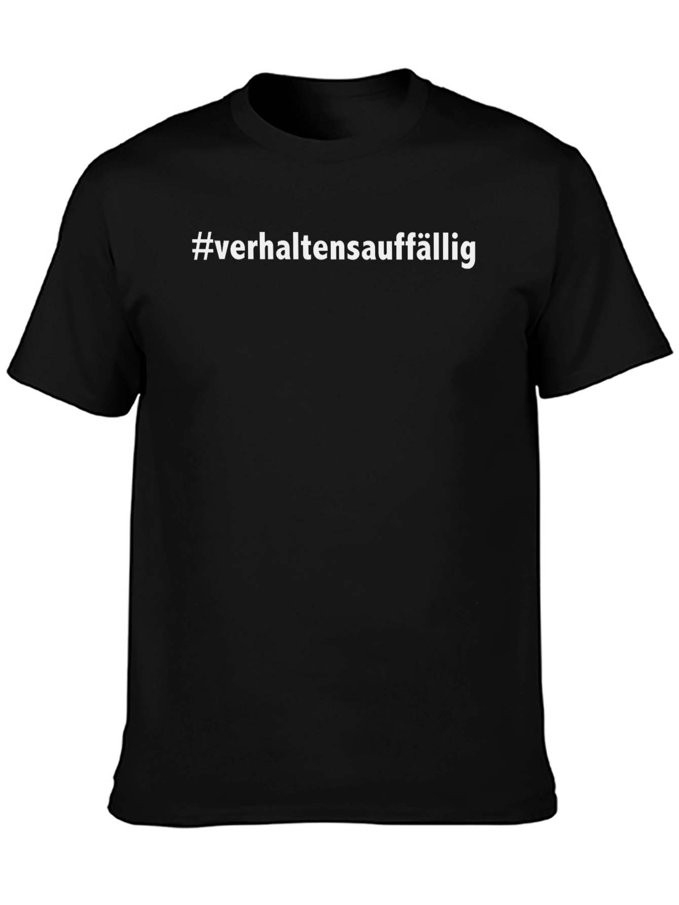 Verhaltensauffaellig Mens Black T-Shirt