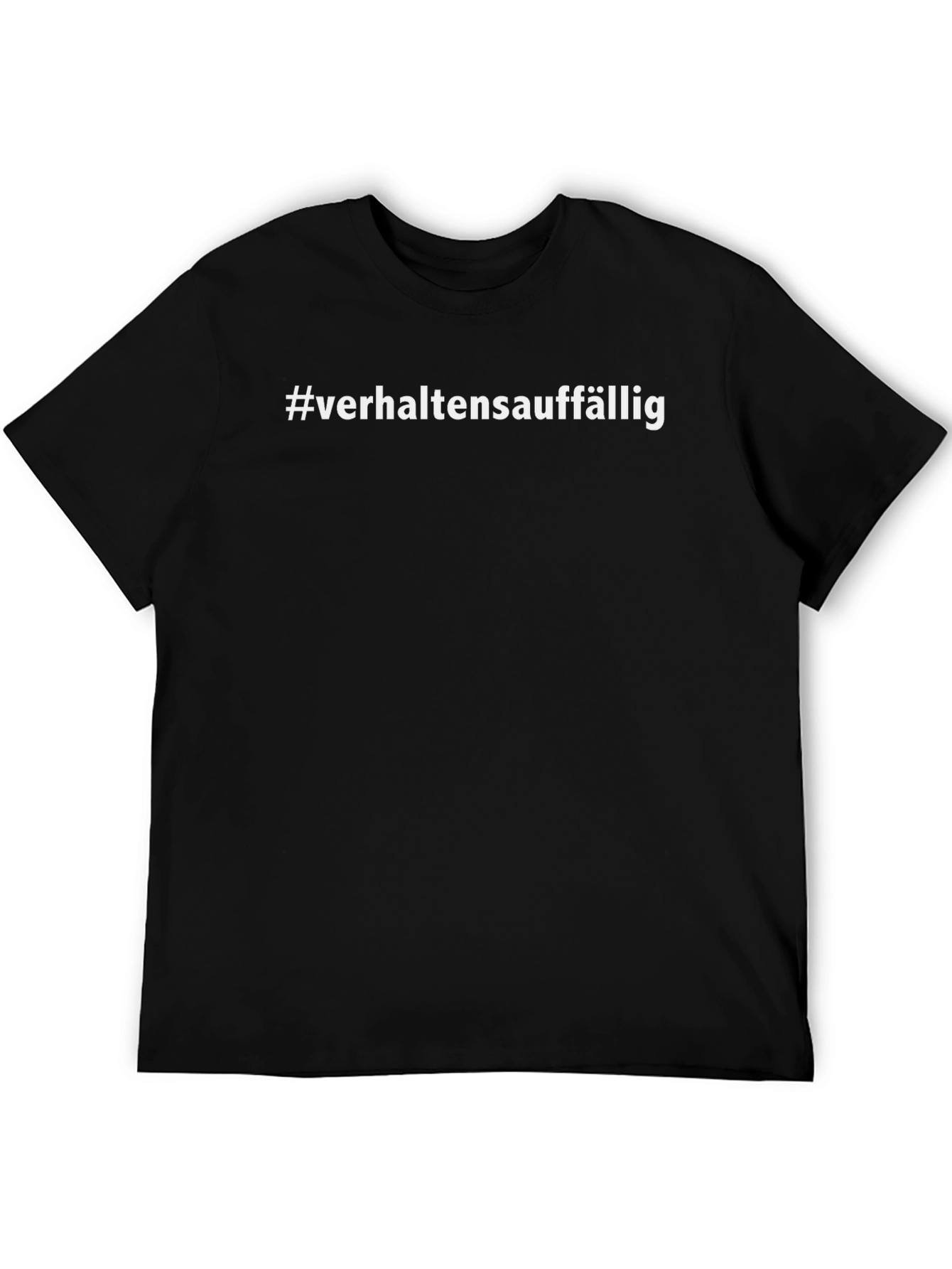 Verhaltensauffaellig Mens Black T-Shirt