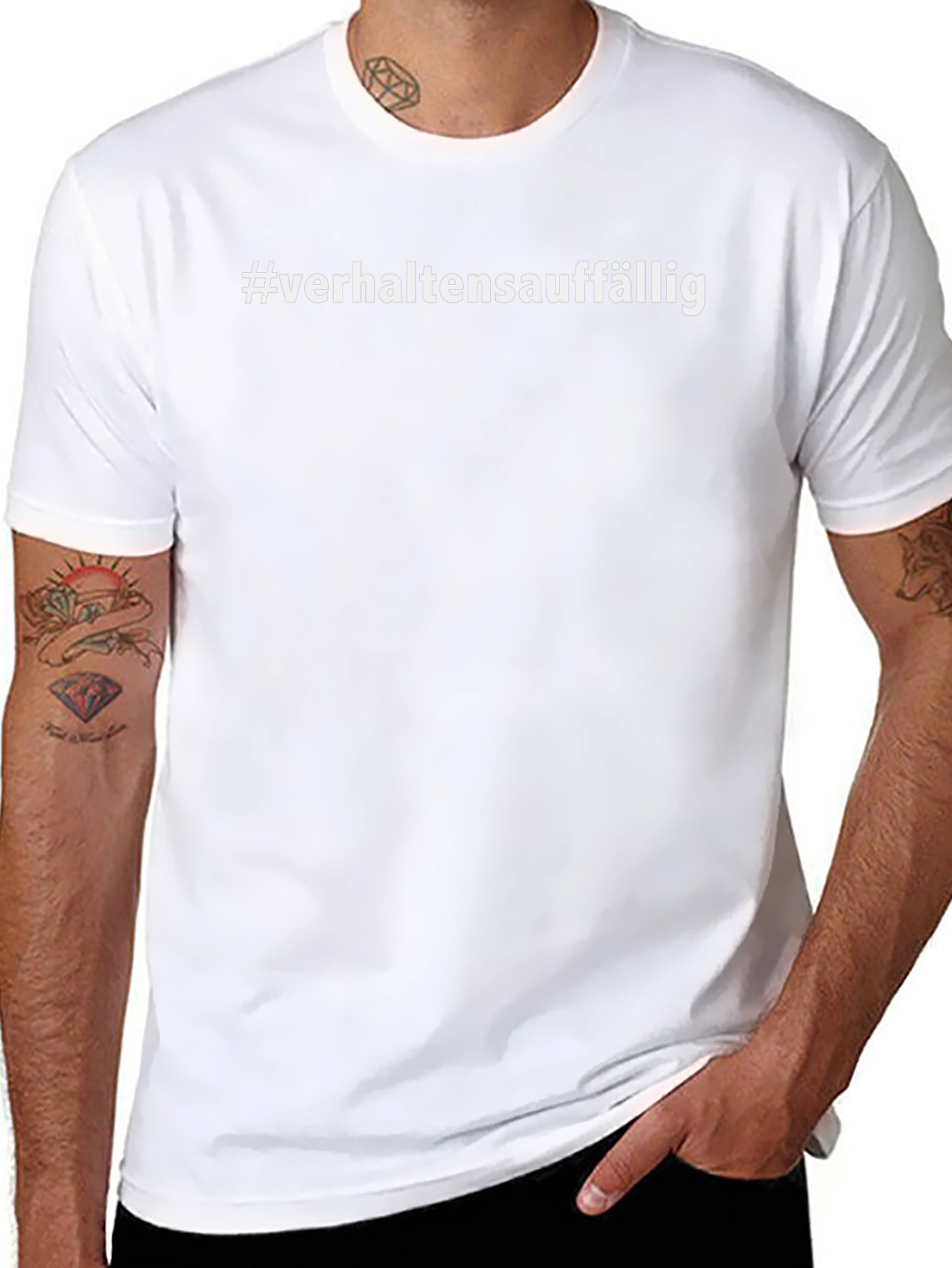 Verhaltensauffaellig Mens Black T-Shirt
