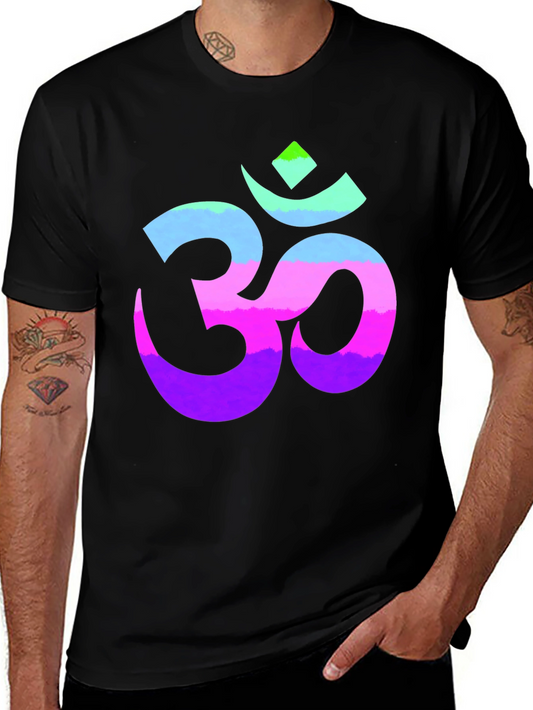 Om Symbol Graphic Tee - Spiritual Black T-Shirt