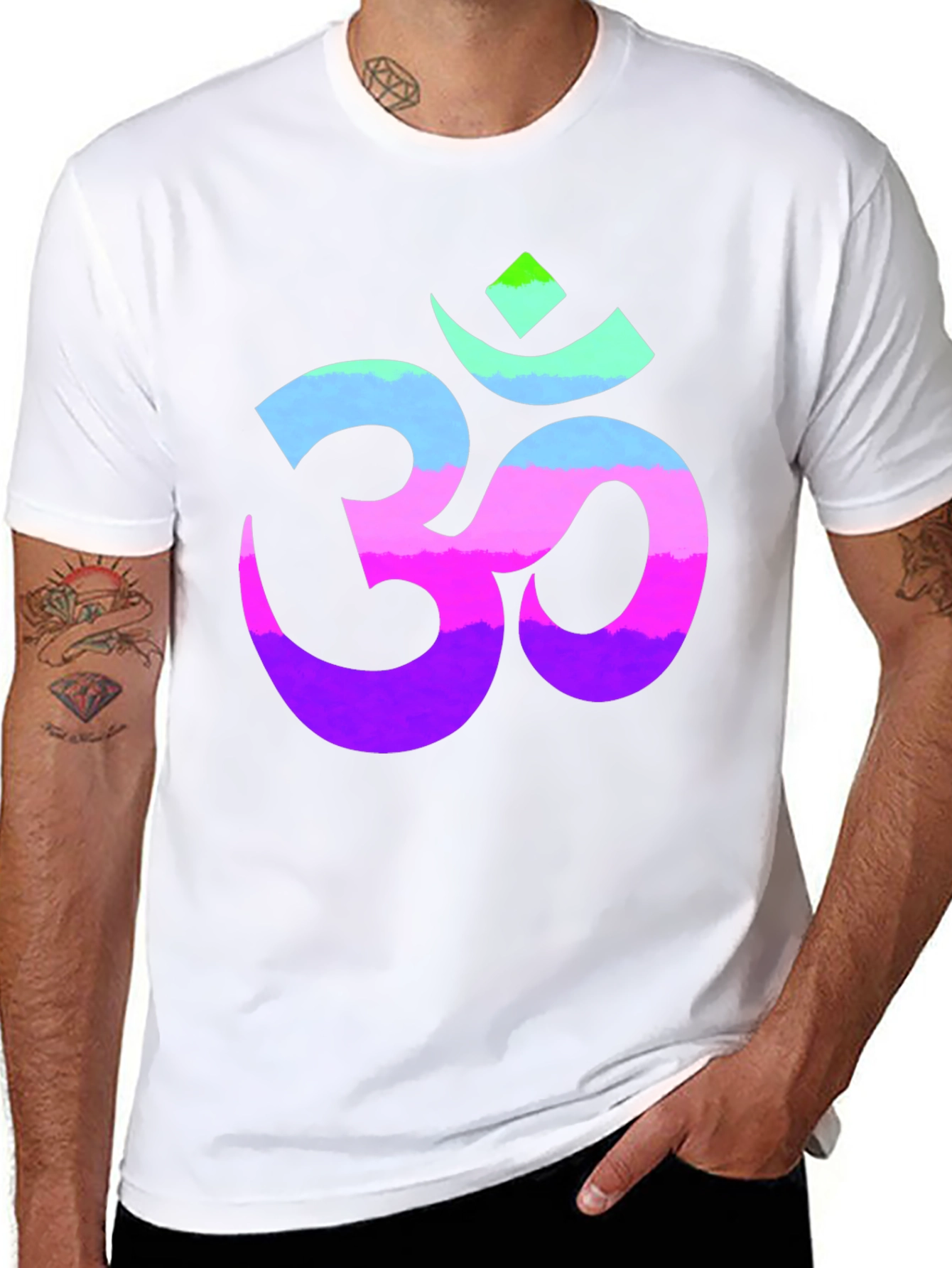 Om Symbol Graphic Tee - Spiritual Black T-Shirt