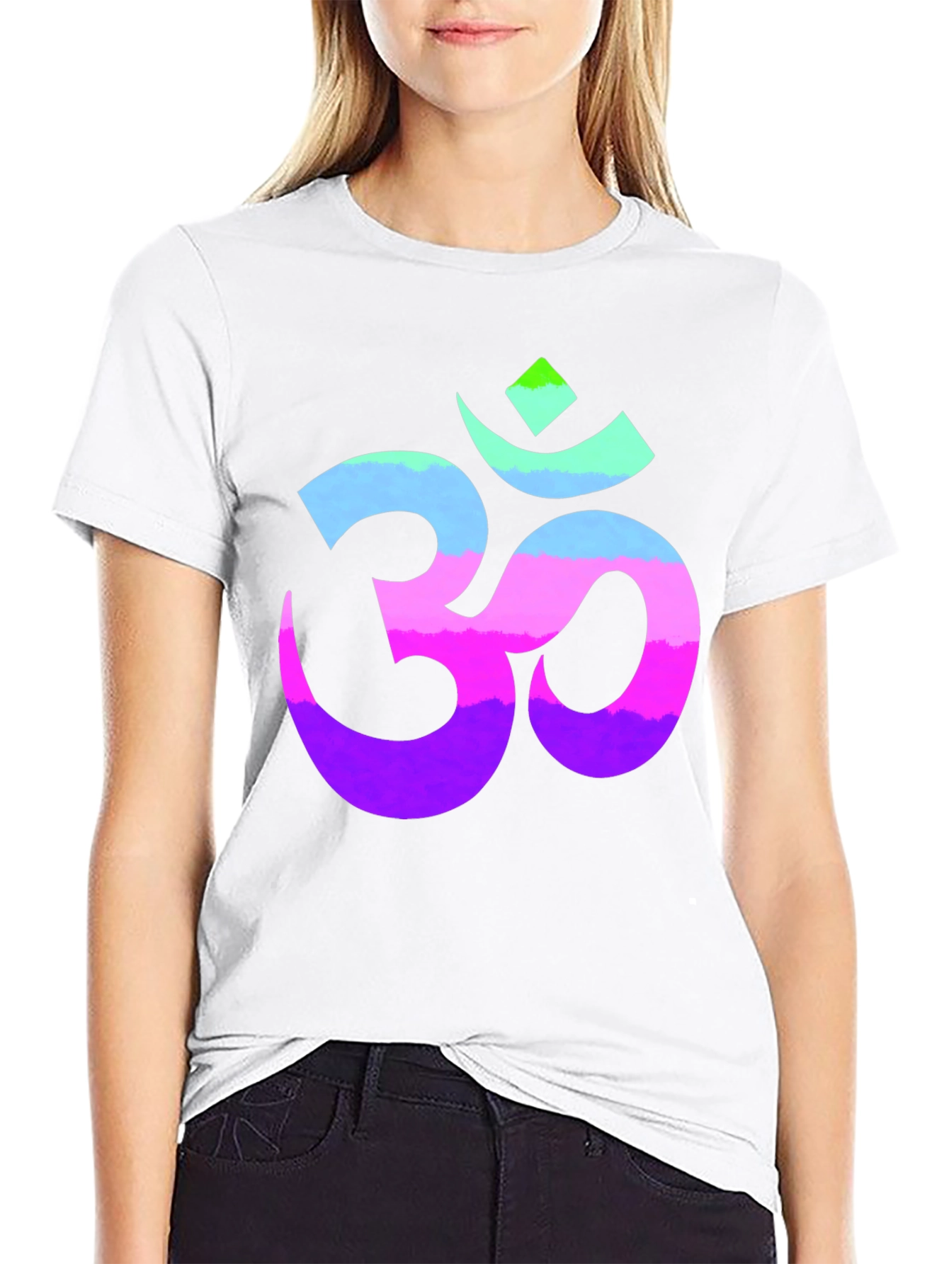 Om Symbol Graphic Tee - Spiritual Black T-Shirt