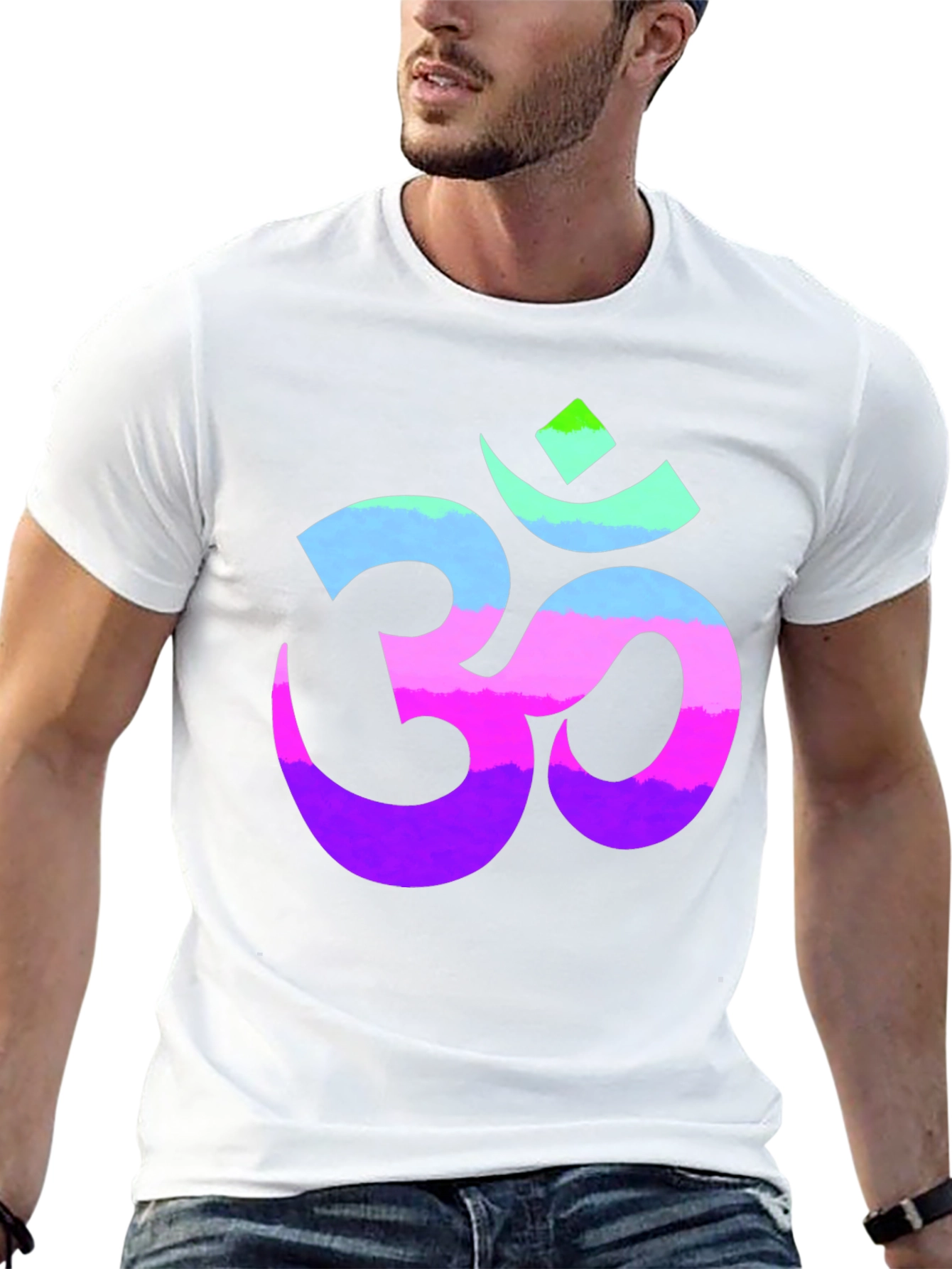 Om Symbol Graphic Tee - Spiritual Black T-Shirt