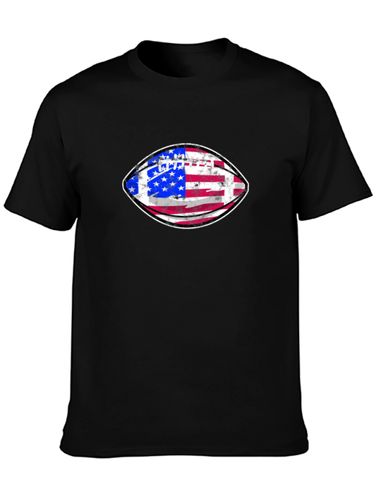 American Flag Football Graphic Tee