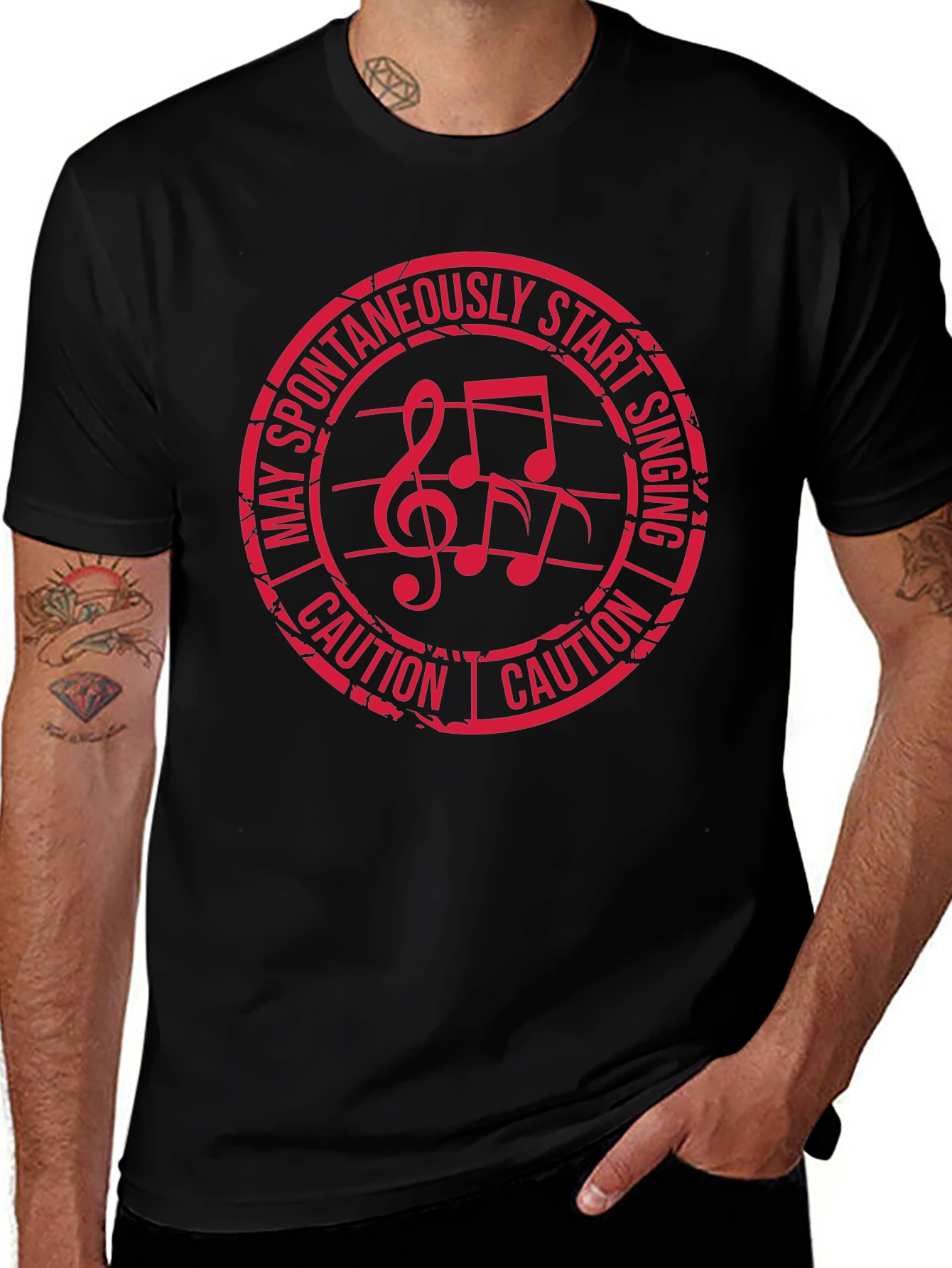 Caution May Spontaneously Start Singing Graphic Tee