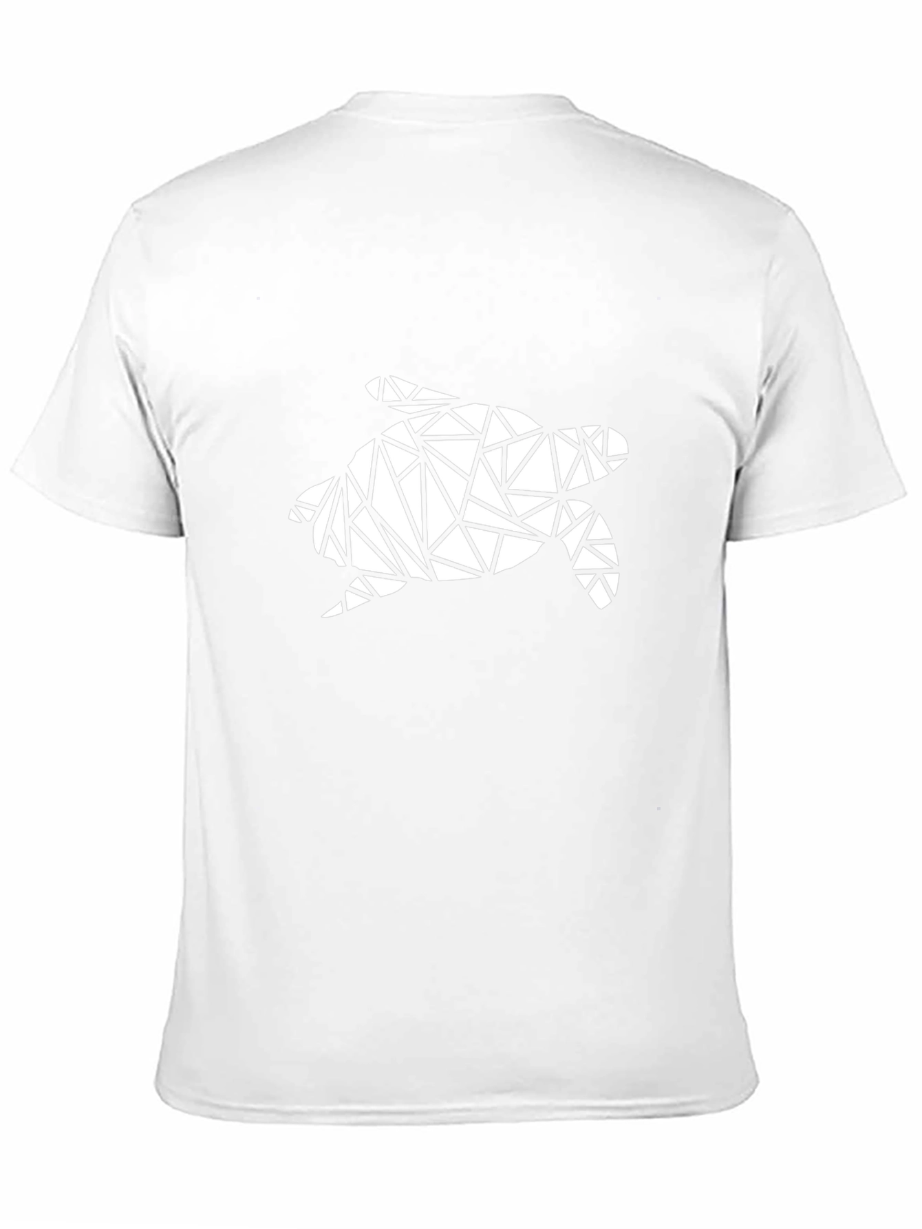 Geometric Turtle Graphic Tee - Black Casual T-Shirt