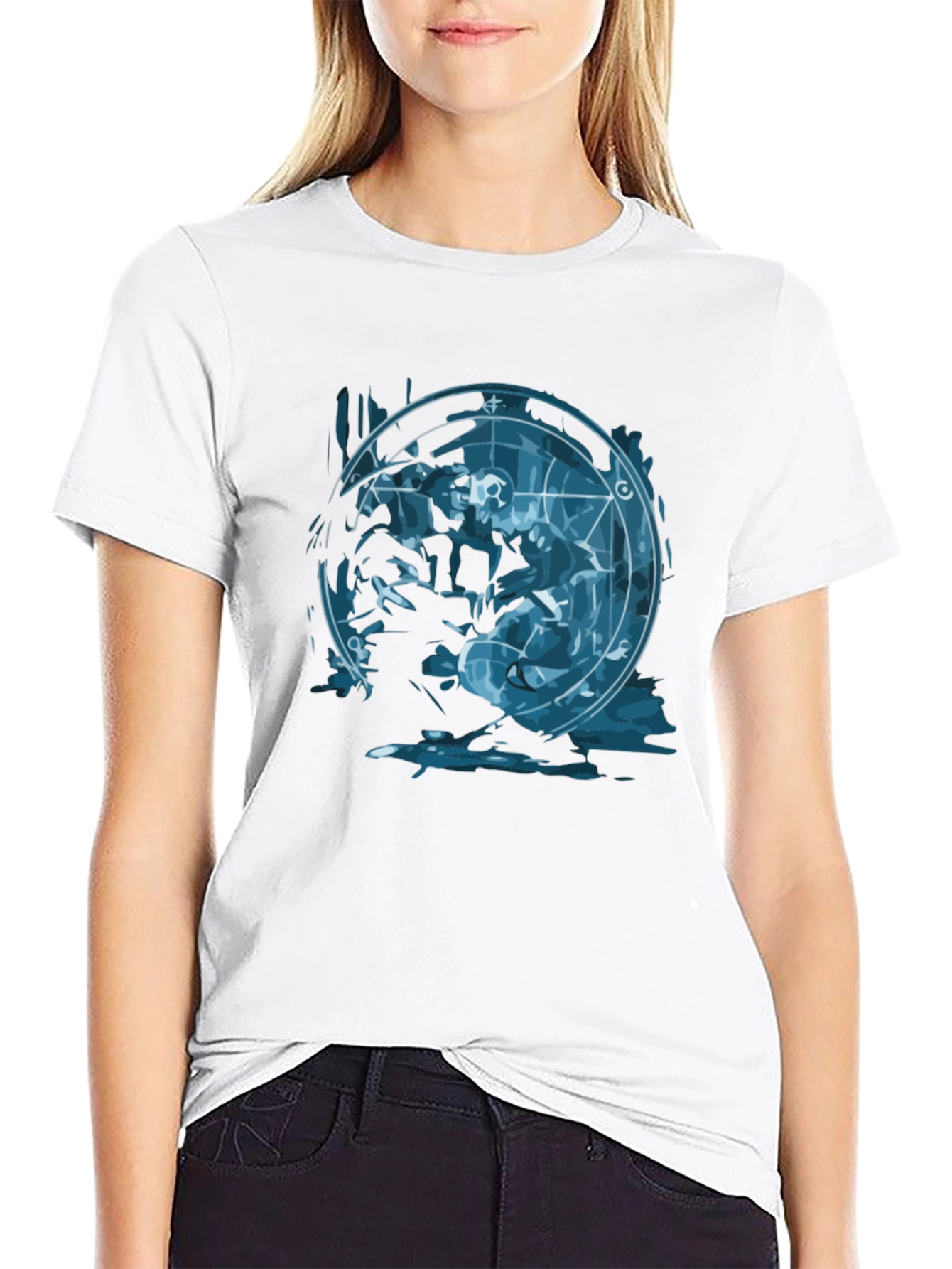 Alchemy Circle Graphic Tee - Black Cotton T-Shirt