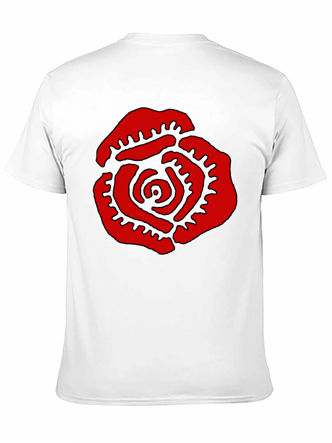 Red Rose Graphic Black T-Shirt