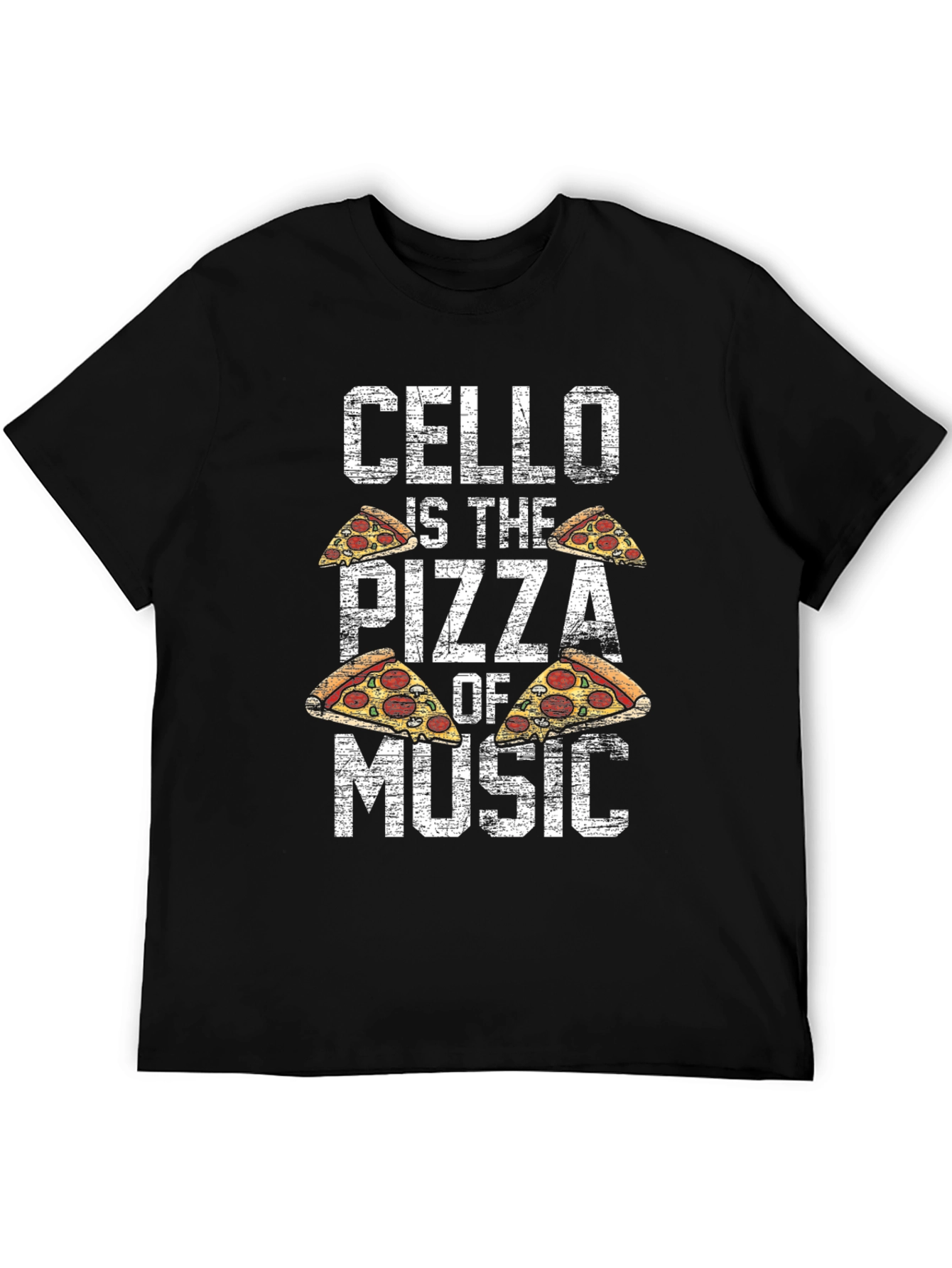 Cello Pizza Music T-Shirt Funny Musician Tee