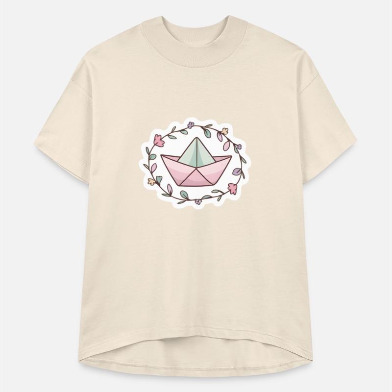 Paper boat with flowers -cute-