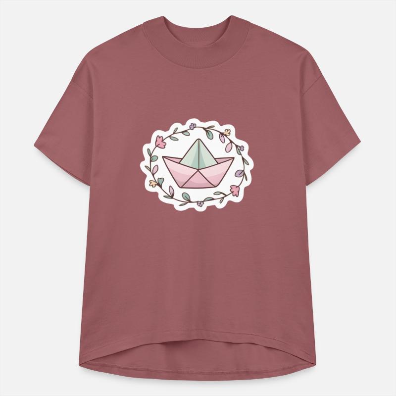 Paper boat with flowers -cute-