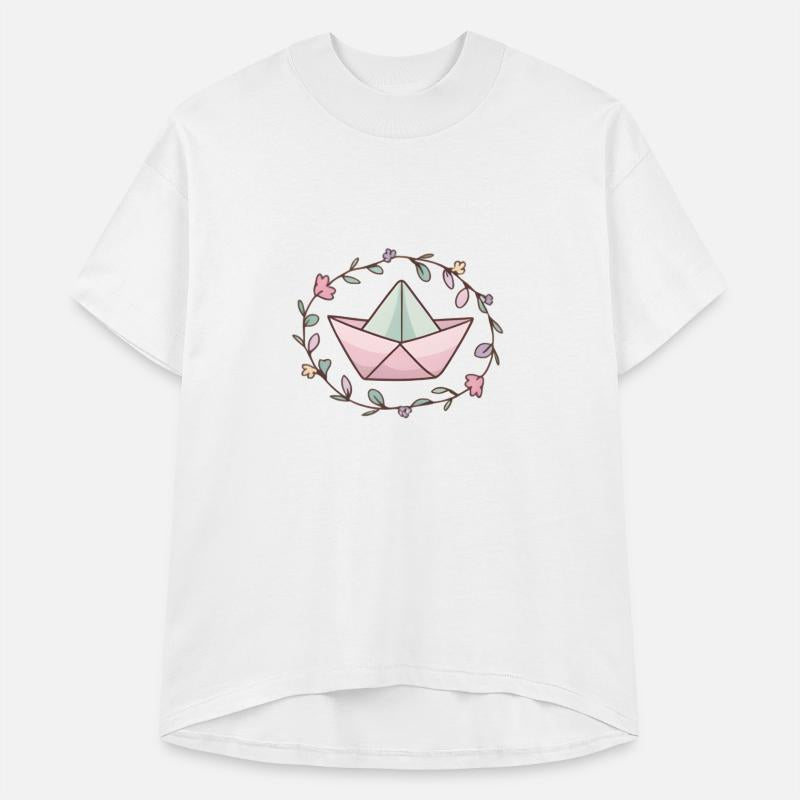 Paper boat with flowers -cute-